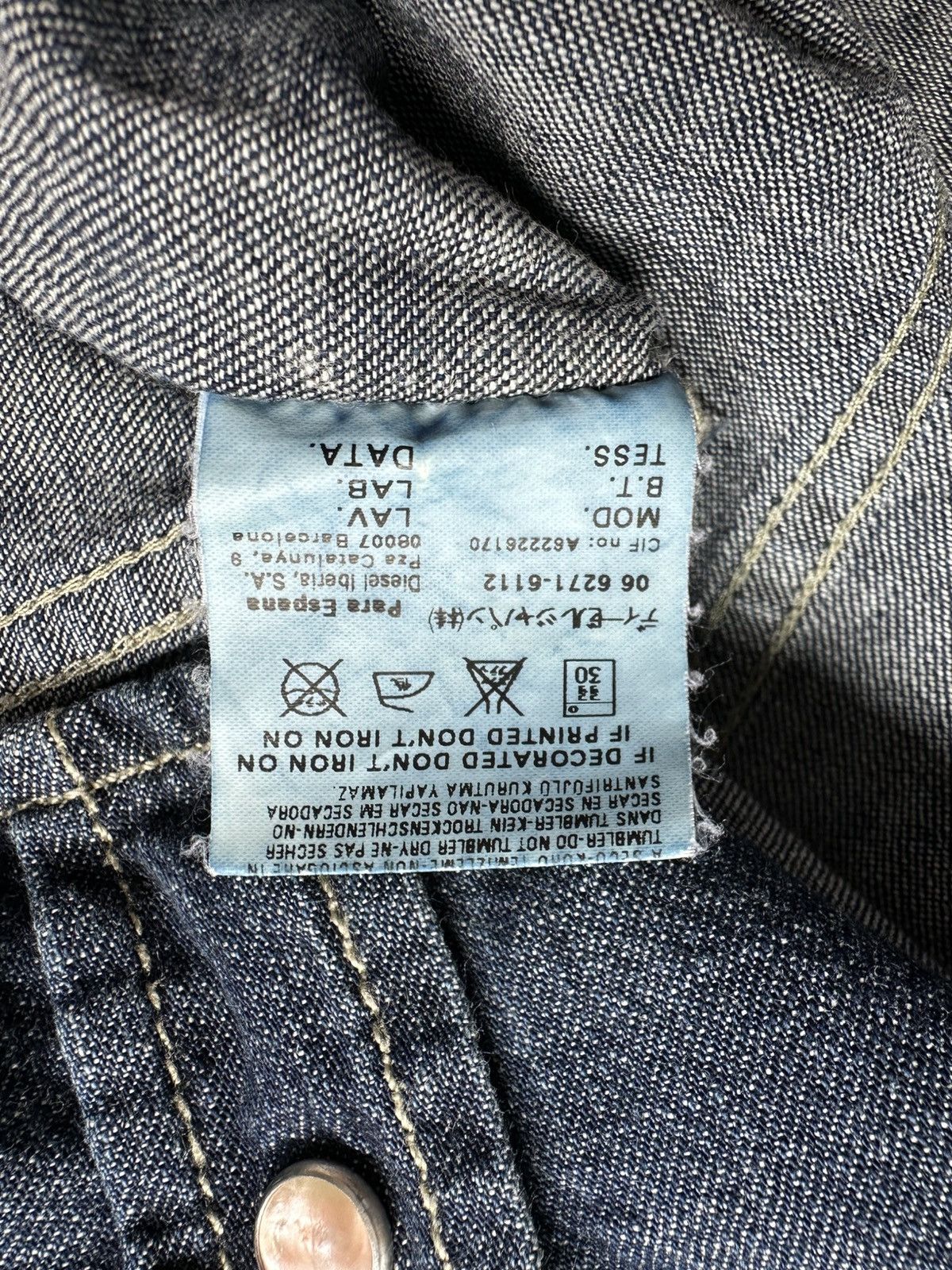 Diesel Vintage Y2k Diesel Denim Western Shirt Size US S / EU 44-46 / 1 - 12 Thumbnail