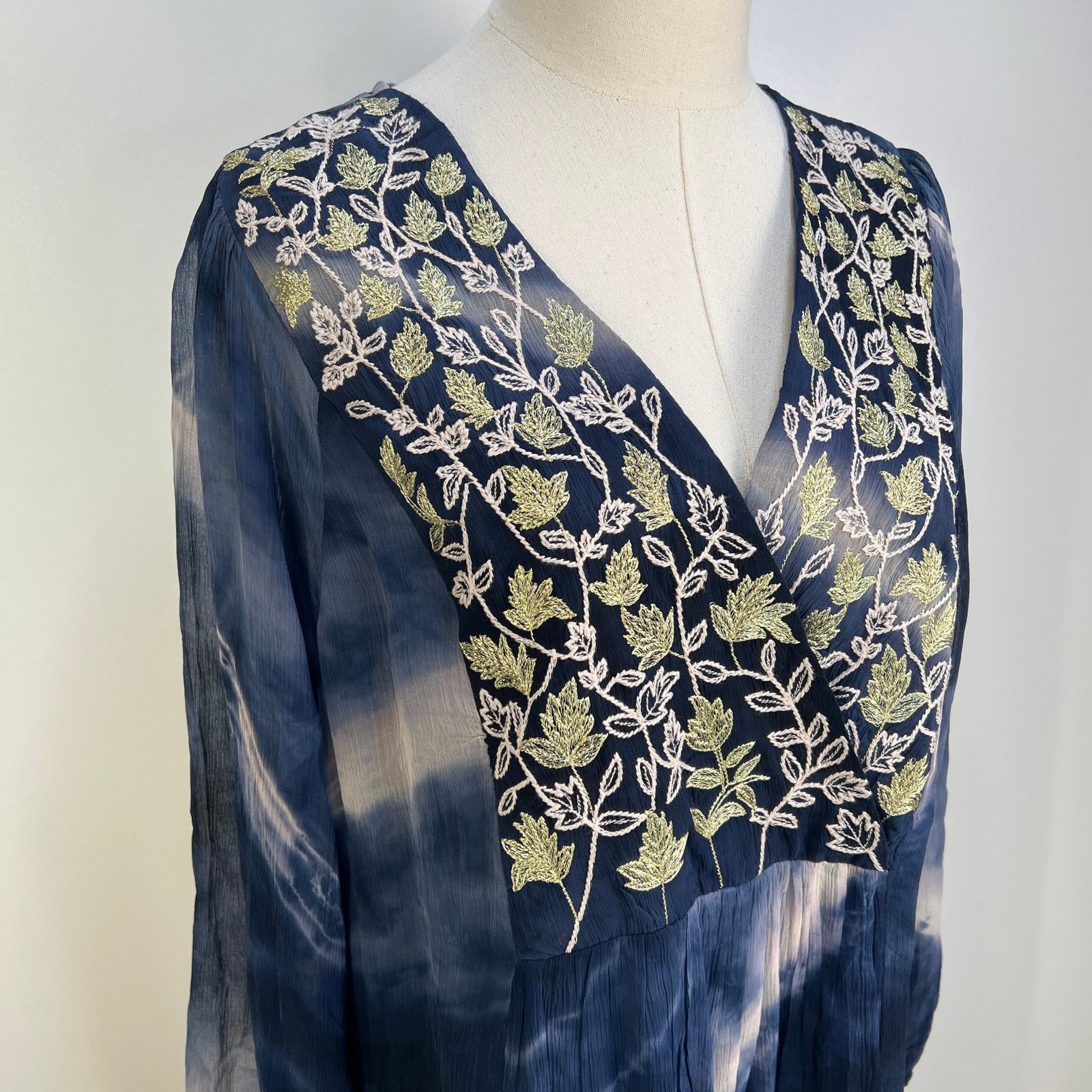 Other Soft Surroundings Blue Himalaya Dress Tie Dye Blue Size XXL / US 16-18 / IT 52-54 - 2 Thumbnail