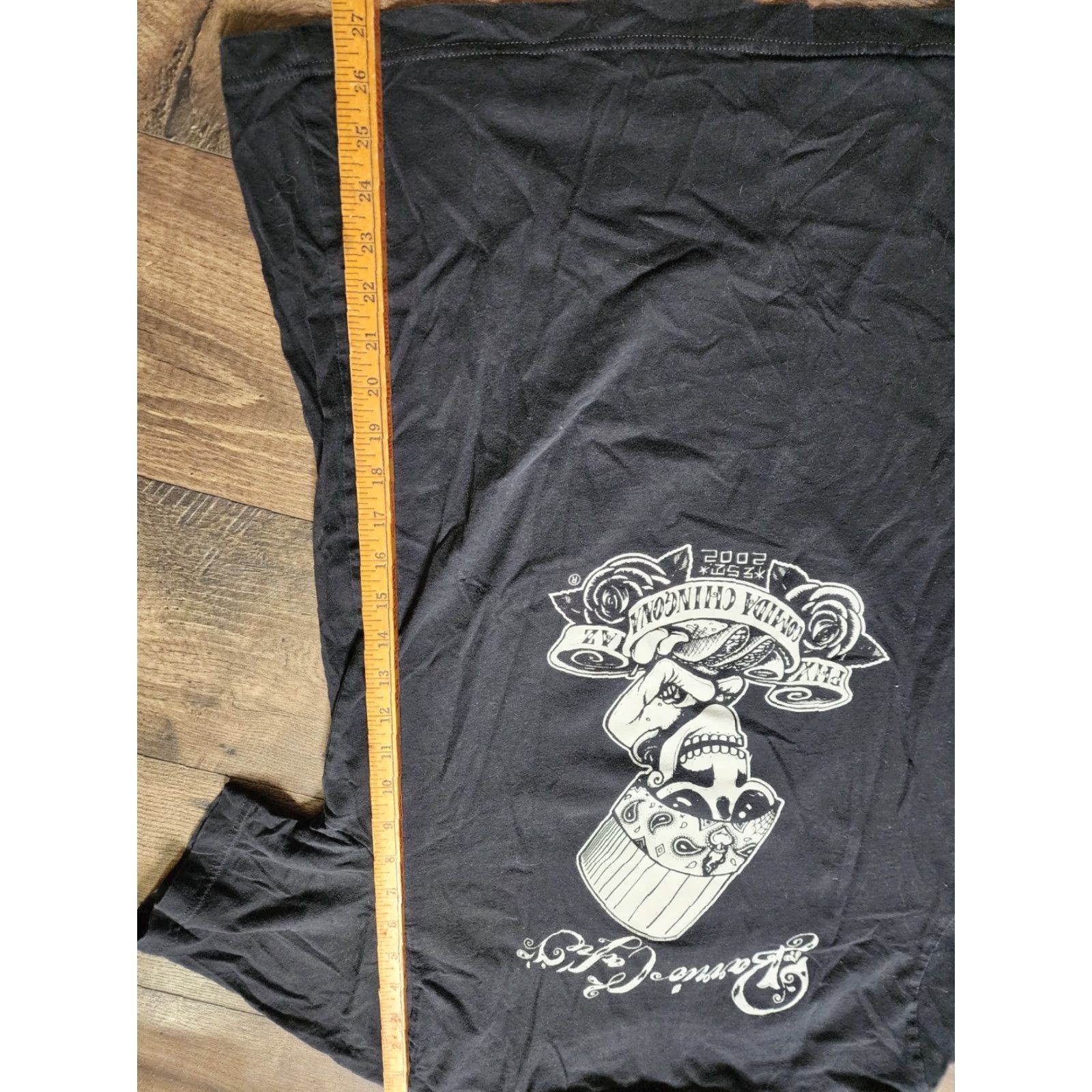 Doublet Mens S Canvas T-Shirt Regular Crew Neck Black Skull Skeleton Barrio Cafe Restaurant Phoenix AZ Double Sided Size US S / EU 44-46 / 1 - 5 Thumbnail