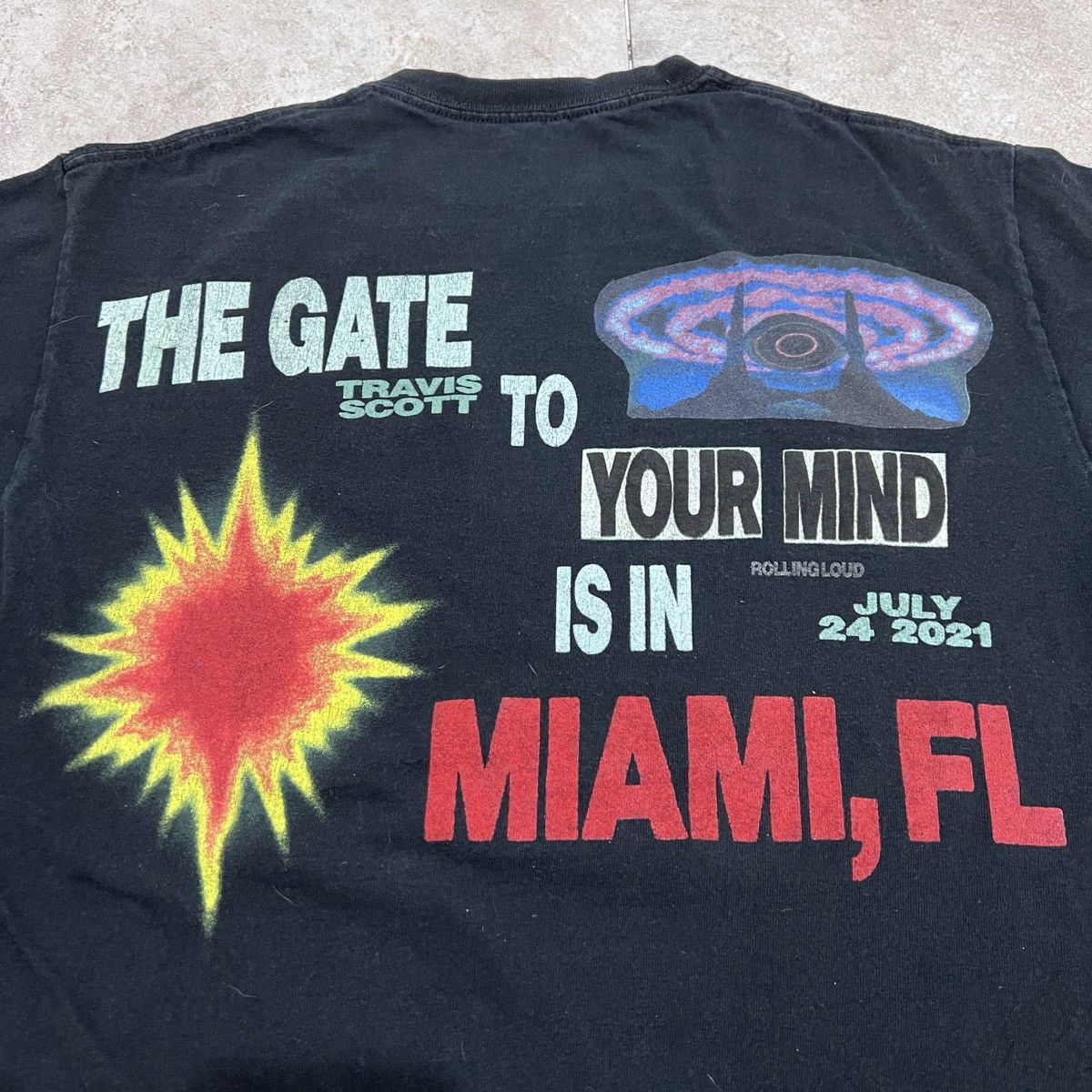 Travis Scott Travis Scott Merch Rolling Loud Hiphop Rap Promo Tee Faded Size US M / EU 48-50 / 2 - 9 Thumbnail