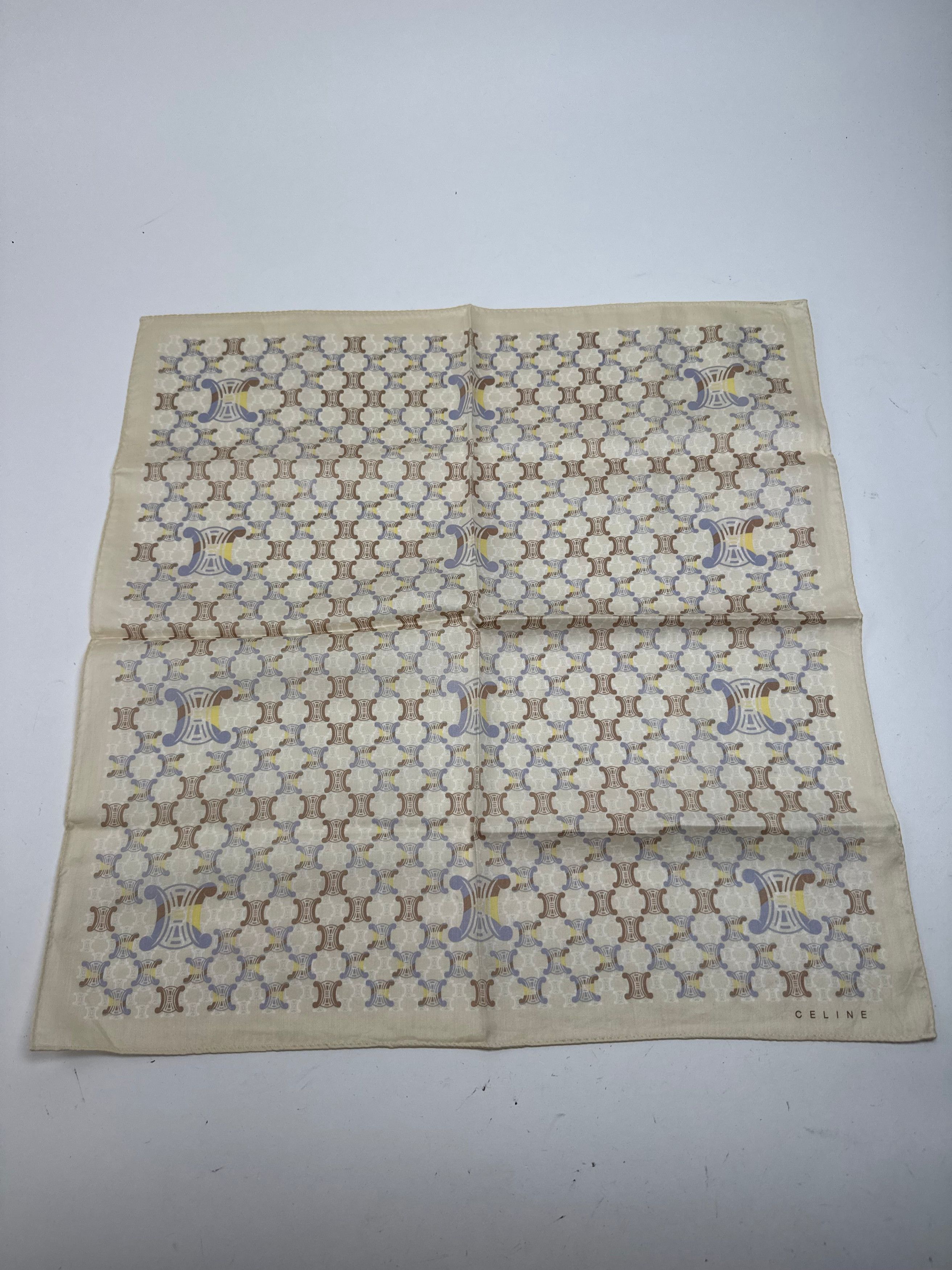 Dior Vintage Celine Monogramm Scarf white beige Size ONE SIZE - 1 Thumbnail