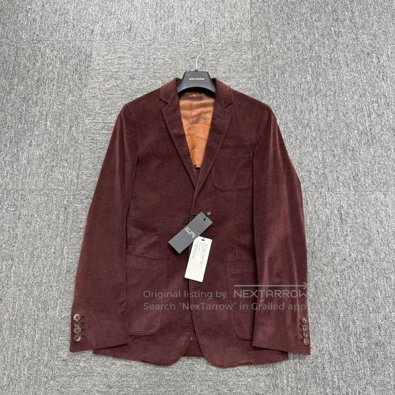 Dolce & Gabbana DG Burgundy Velvet Blazer Jacket. Size US XL / EU 56 / 4 - 1 Thumbnail