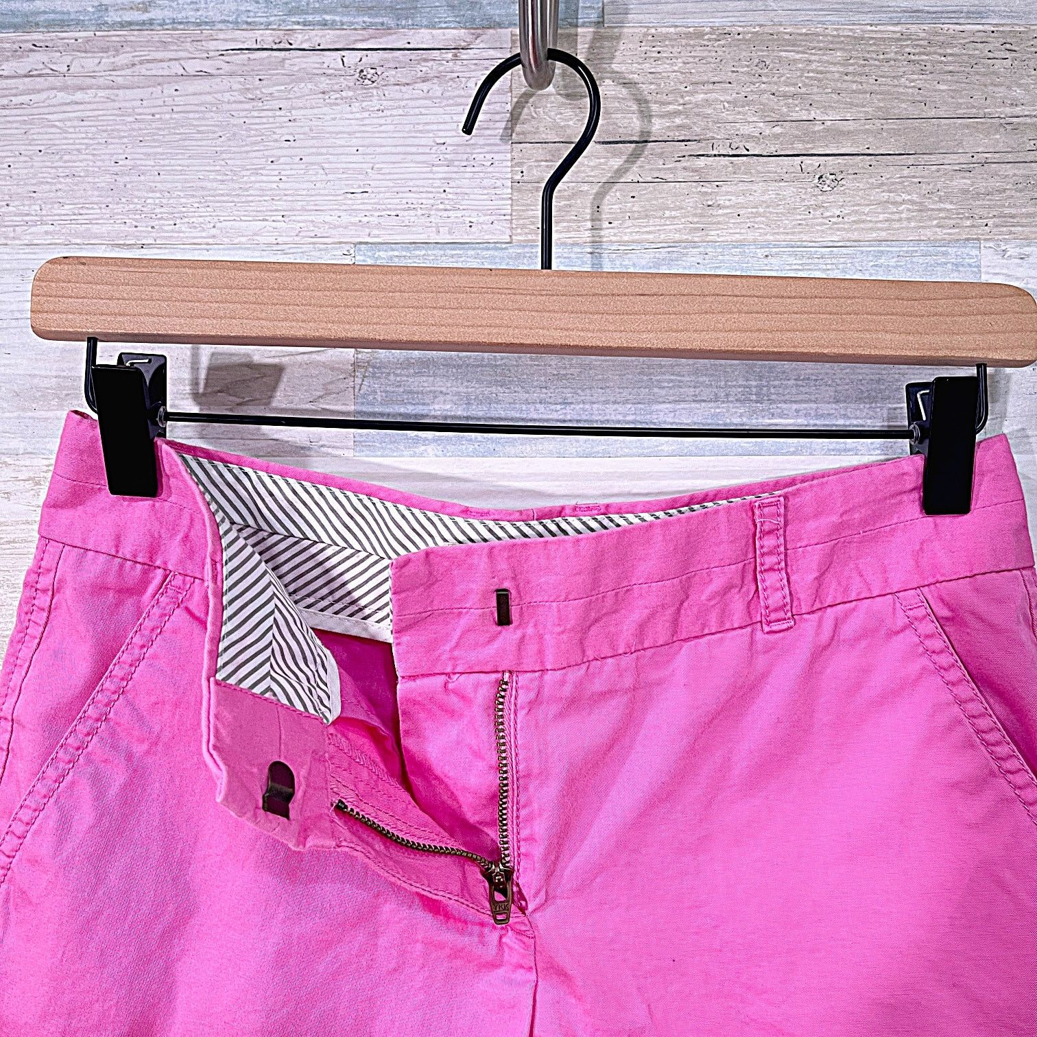 J.Crew J CREW Broken In Chino Shorts Pink Mid Rise Womens 00 Size 24" / US 00 / IT 34 - 2 Thumbnail