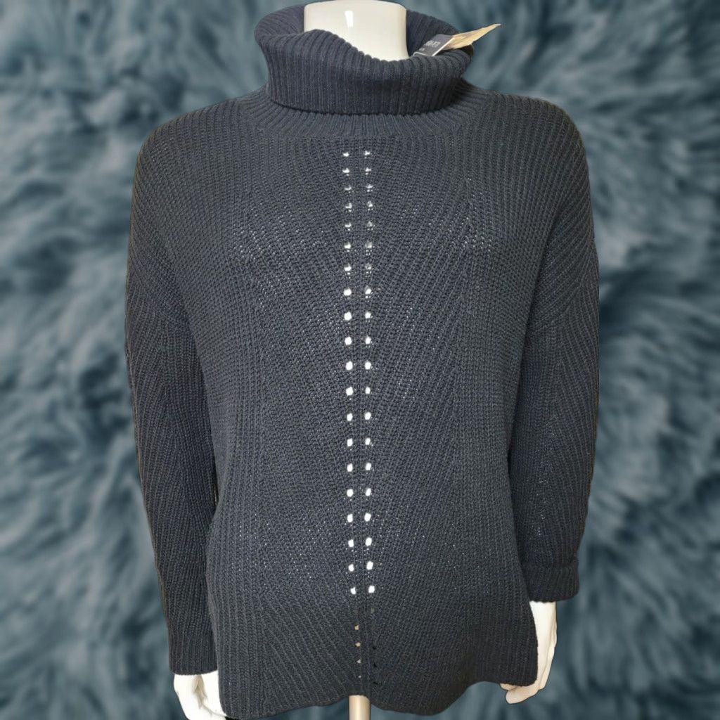 Vintage Womens Philomena Petti Pullover Sweater XL Black Turtleneck Knit Cotton Blend NWT Shirt Womens Size XL / US 12-14 / IT 48-50 - 1 Thumbnail