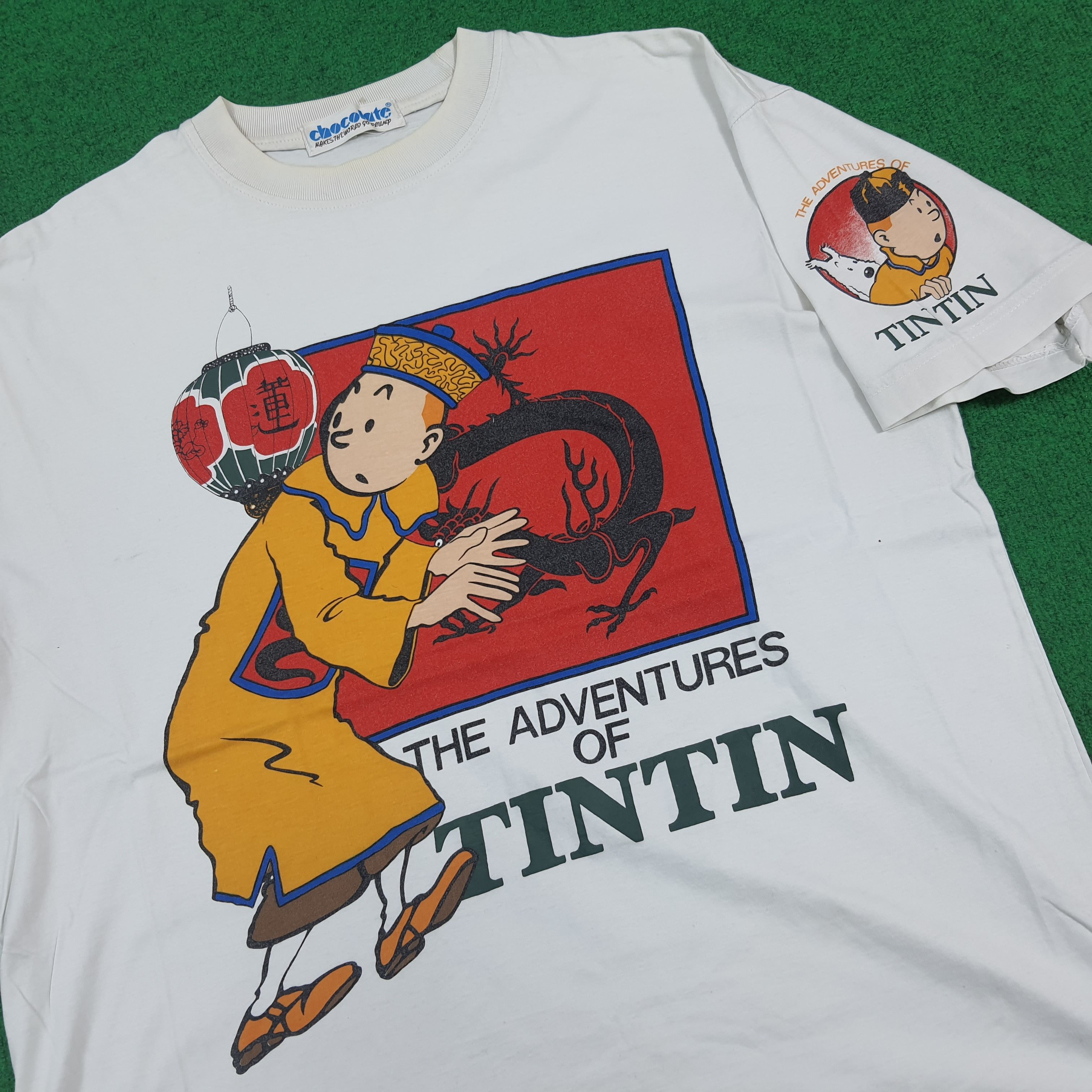 Vintage Vintage Adventure of Tintin American Graphic Tee C299N10 Size US L / EU 52-54 / 3 - 2 Thumbnail