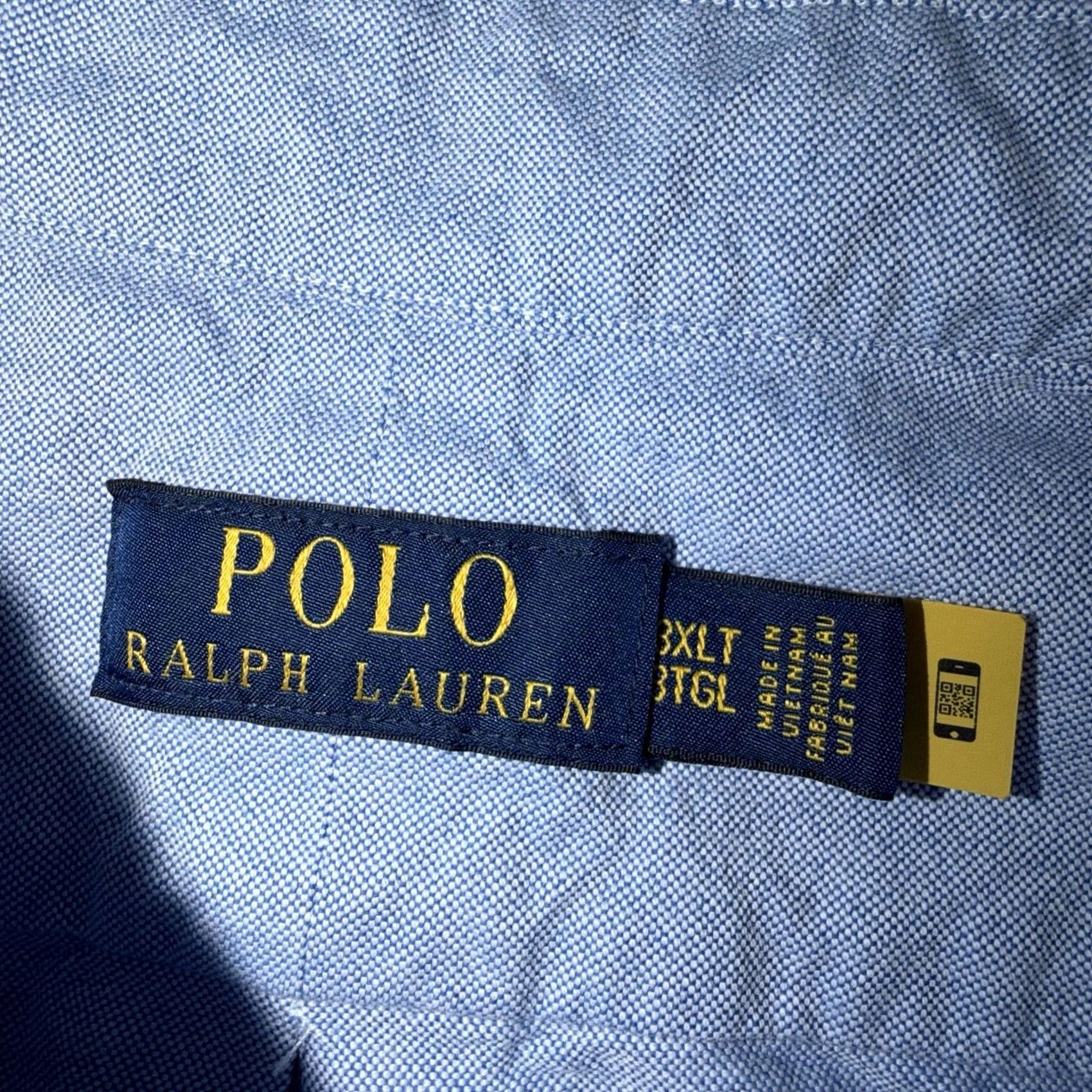 Polo Ralph Lauren Polo Ralph Lauren Button-Front Shirt Mens 3XLT Blue Long Sleeve Cotton Big Tall Size US XXL / EU 58 / 5 - 3 Thumbnail