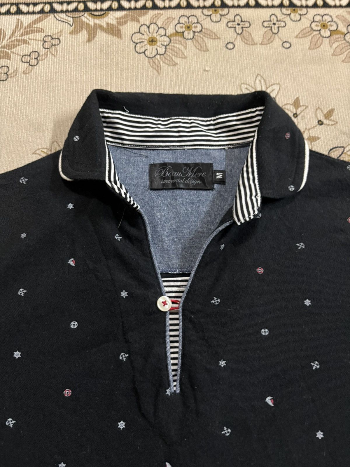 Beaumere Vintage Japanese Brand Beaumere Polo Tee Size US S / EU 44-46 / 1 - 3 Thumbnail