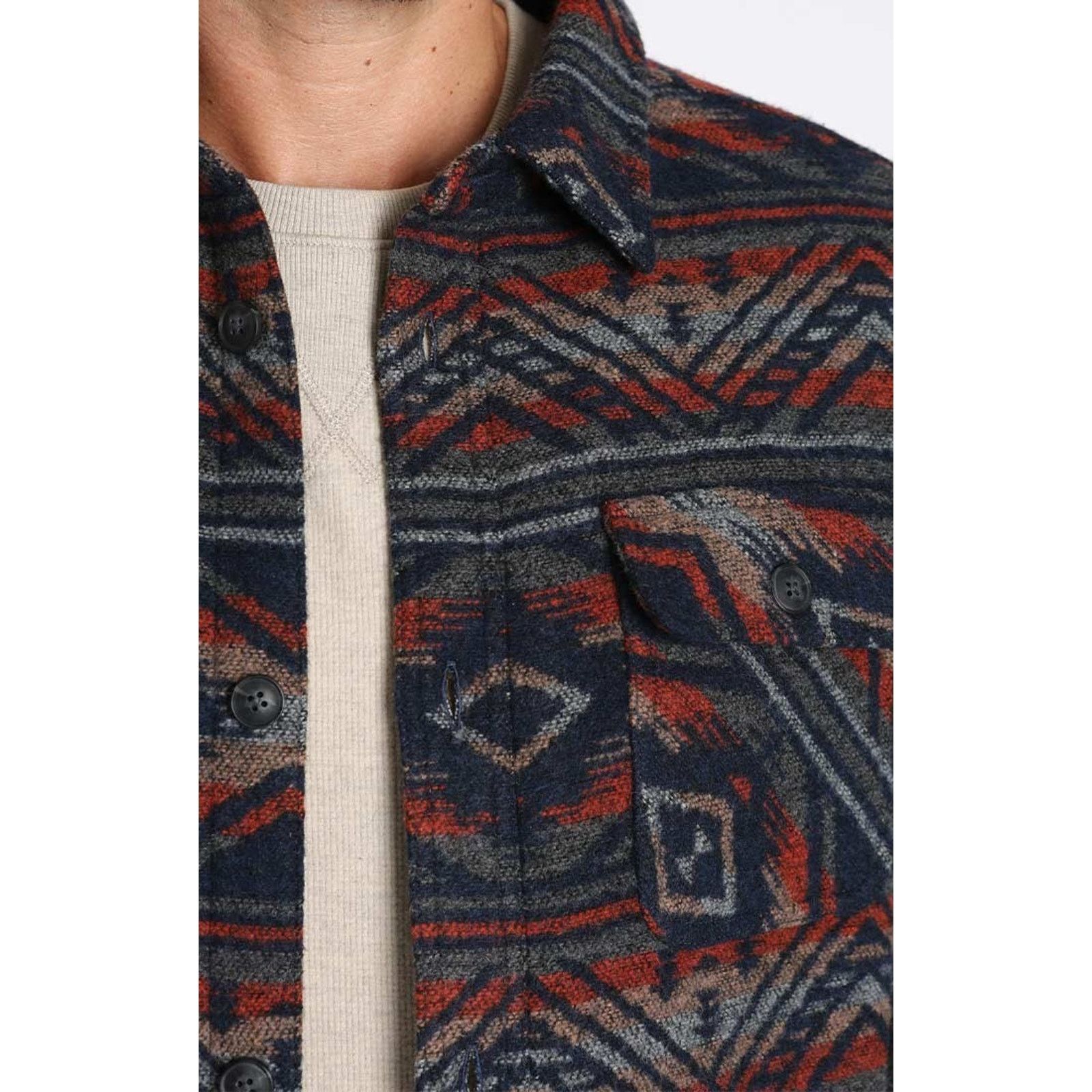 JACHS NY Jachs Aztec Southwest Wool Blend Sherpa Fleece Lined Shirt Size US M / EU 48-50 / 2 - 4 Thumbnail