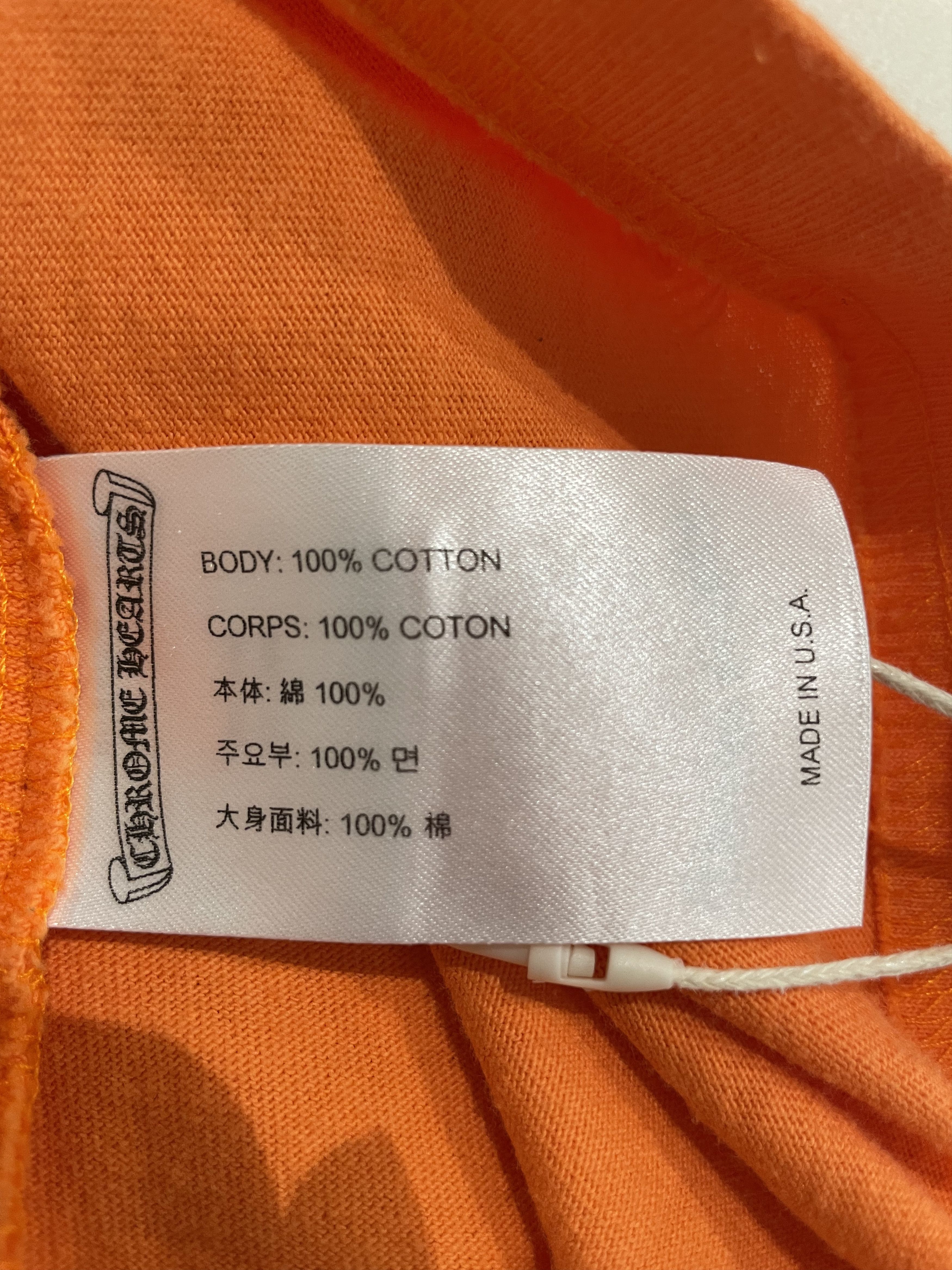 Chrome Hearts Matty Boy Orange Long Sleeve T-Shirt Tee
