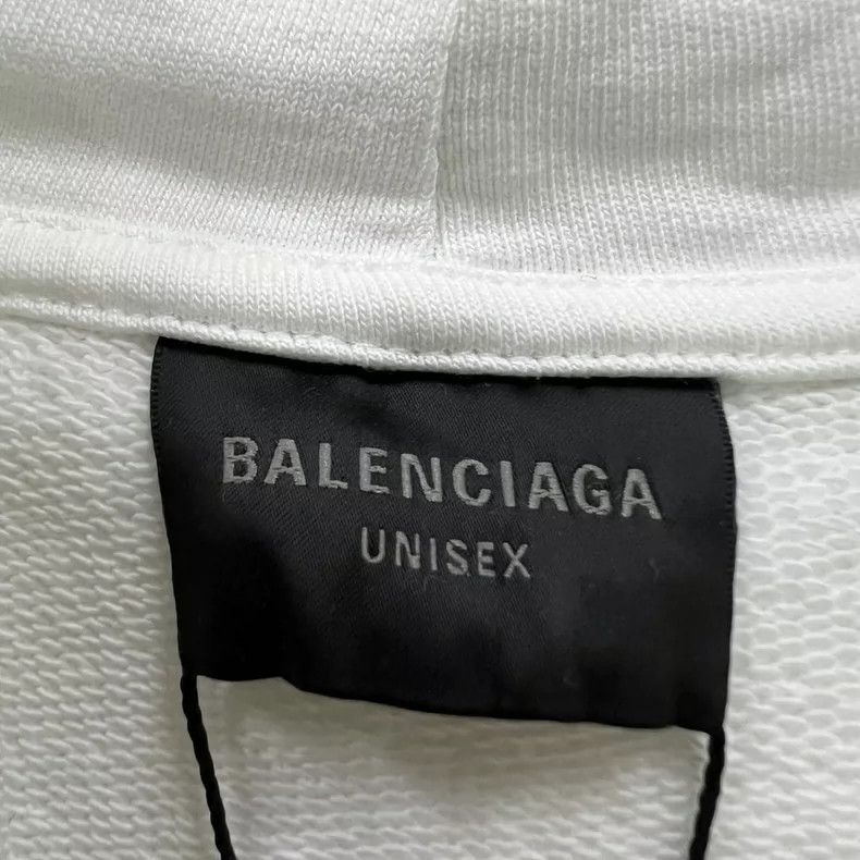 Balenciaga Balenciaga White Washed Logo Hoodie Size US S / EU 44-46 / 1 - 3 Thumbnail