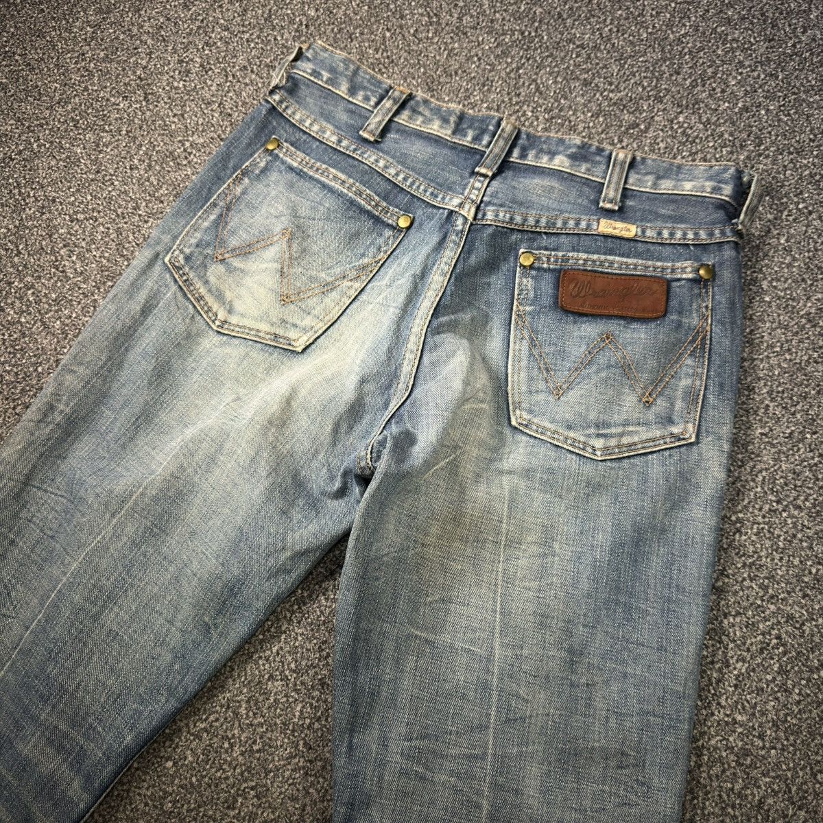 Beauty Beast Vintage 80s Flared Wrangler Distressed Denim Stranger Things Size US 28 / EU 44 - 8 Thumbnail