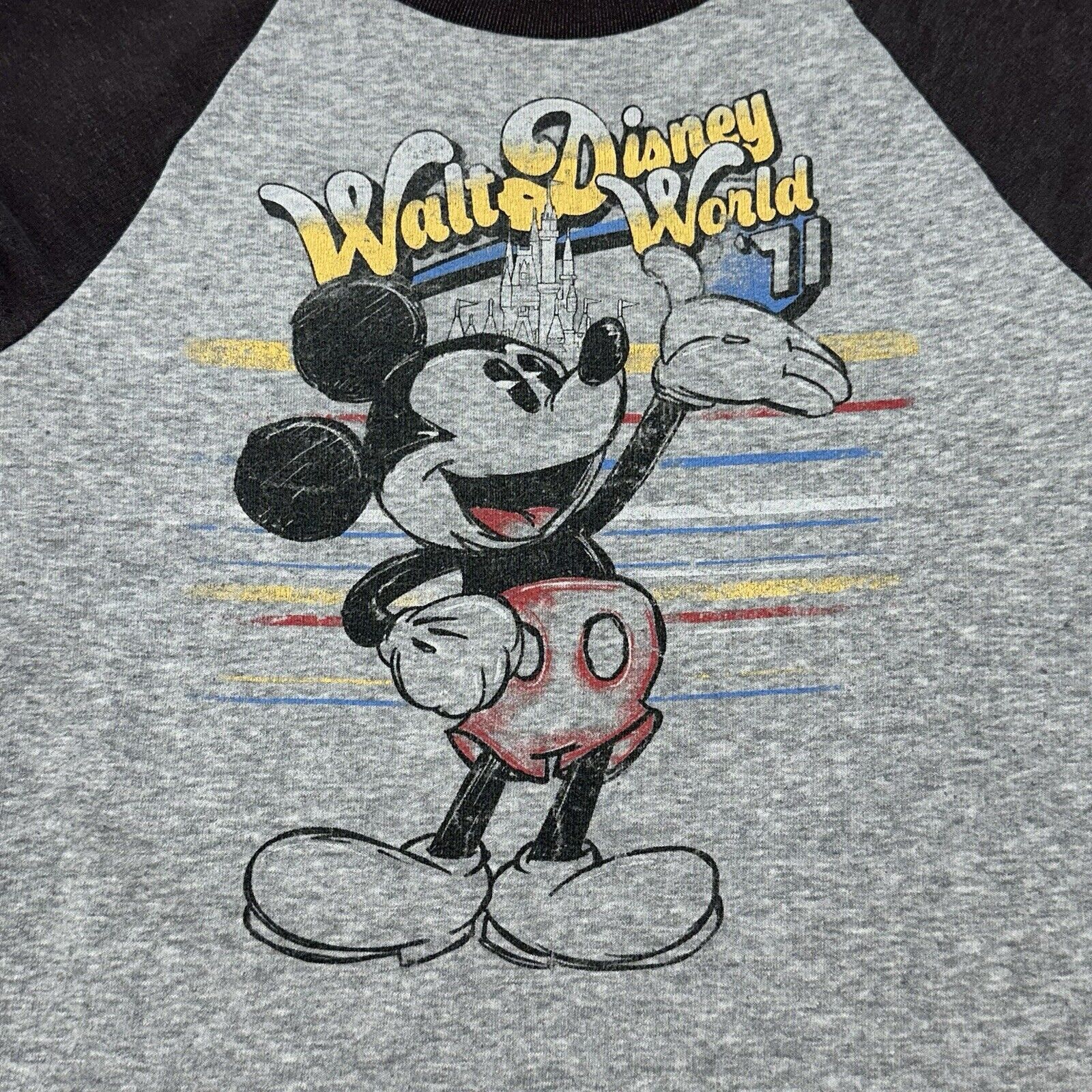 Disney Disney Medium Gray Black Mickey Mouse Crewneck Sweatshirt Size M / US 6-8 / IT 42-44 - 2 Thumbnail