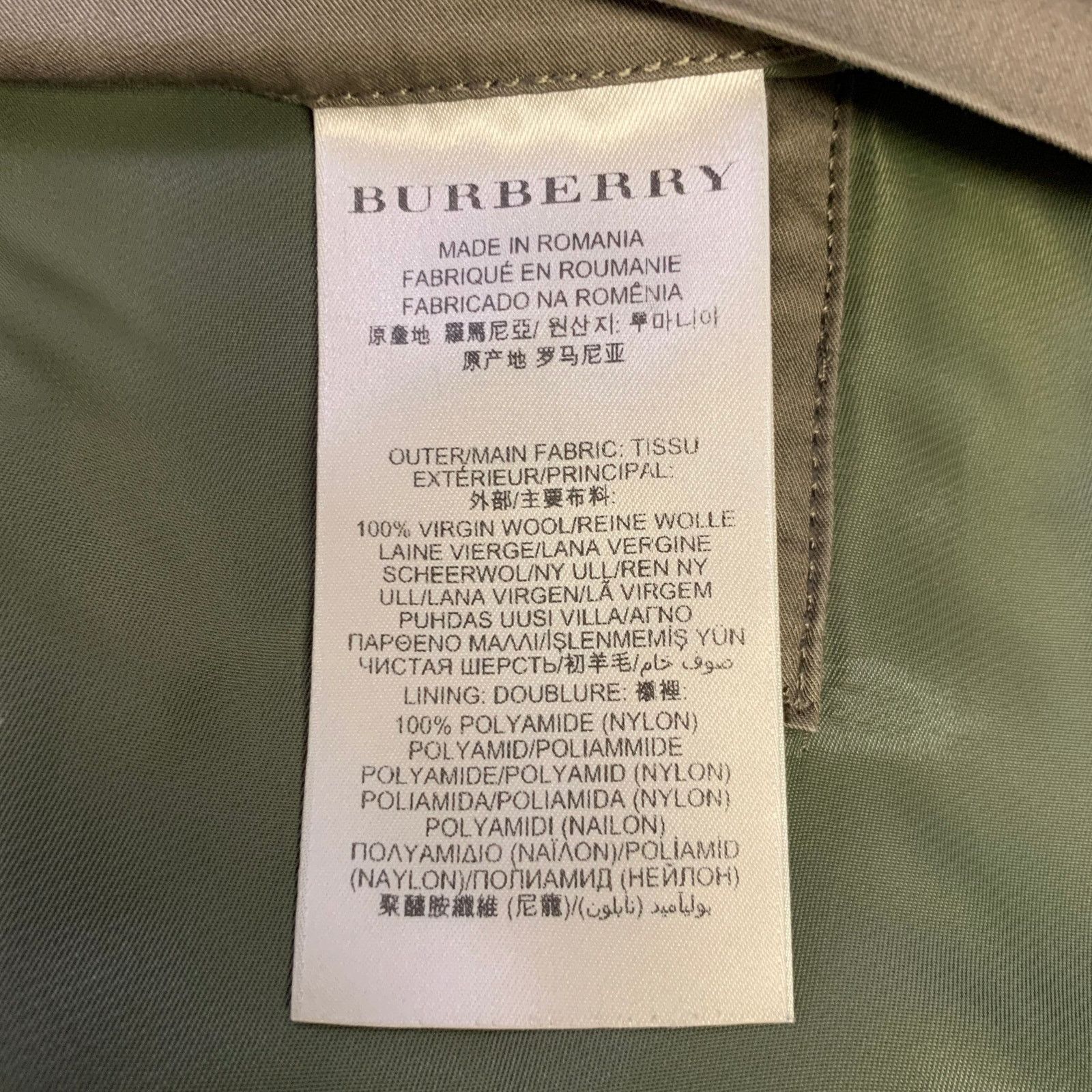 Burberry BURBERRY Size S Green Solid Wool Reversible Coat Size US S / EU 44-46 / 1 - 7 Thumbnail