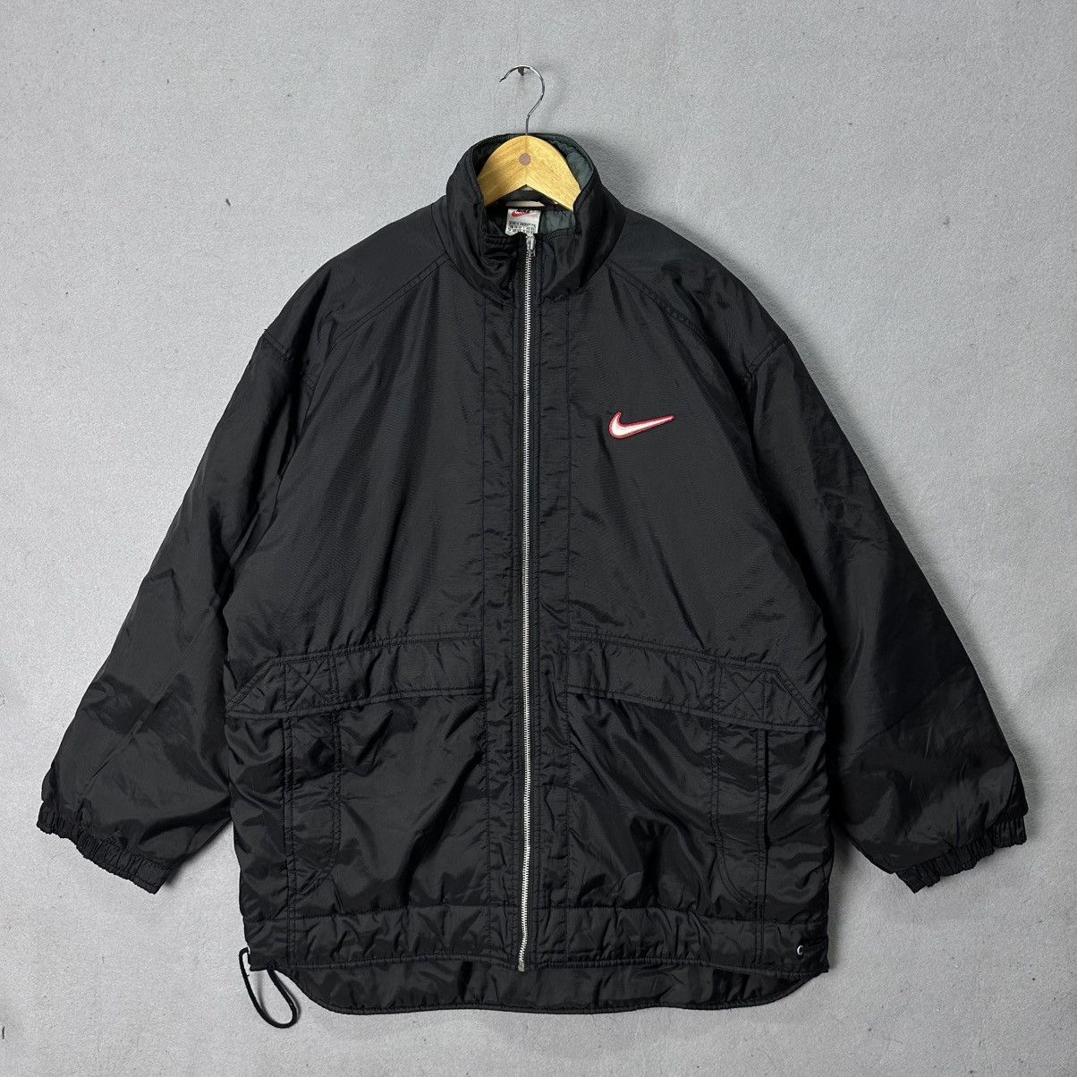 Nike Vintage Nike Big Swoosh Jacket Black Size US M / EU 48-50 / 2 - 1 Thumbnail