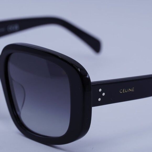 Celine Celine CL40299U 01B Sunglasses Shiny Black Square Frame Size ONE SIZE - 8 Thumbnail