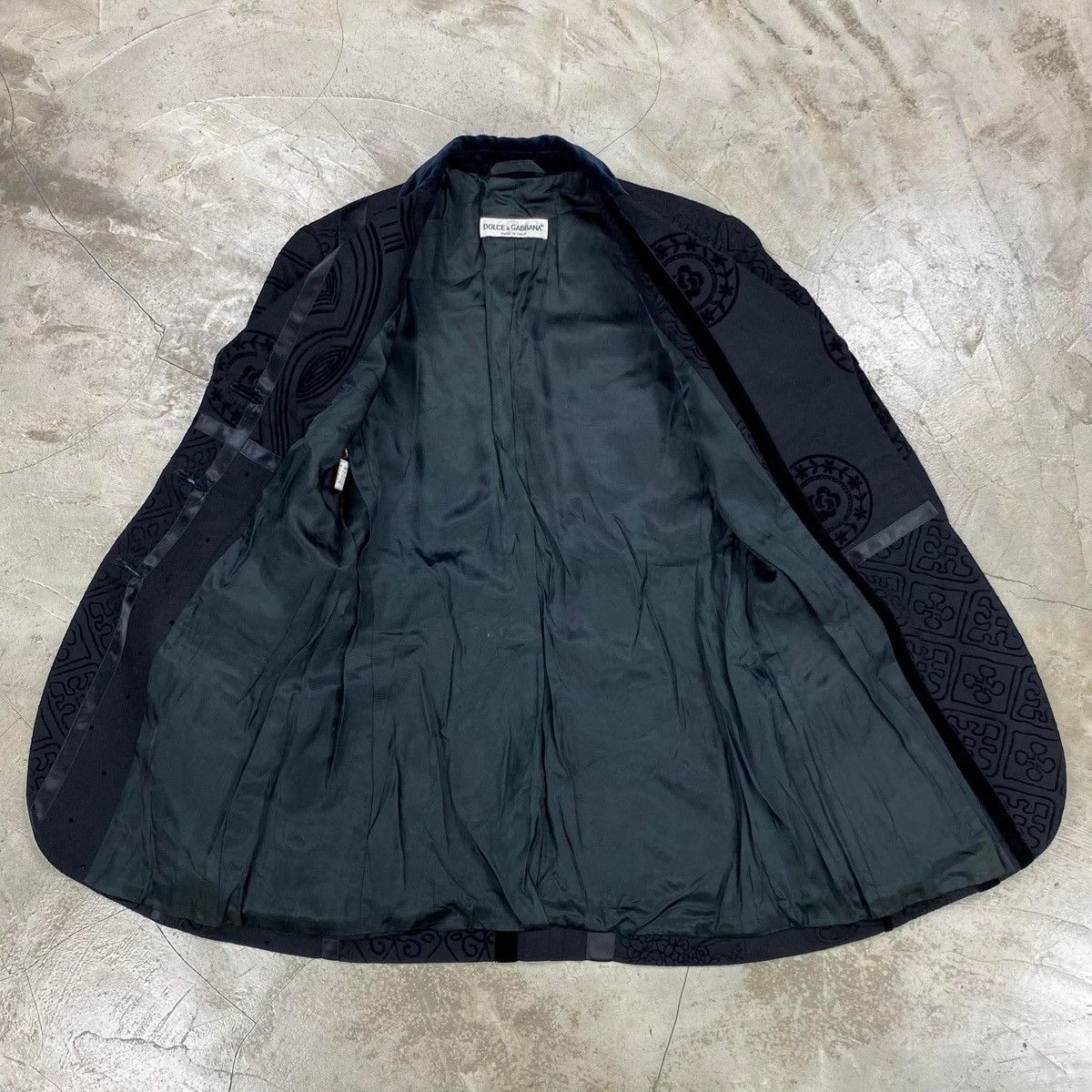 Dolce & Gabbana Archive FW1997 Velvet Devoré Patchwork Blazer Size 38S - 6 Thumbnail