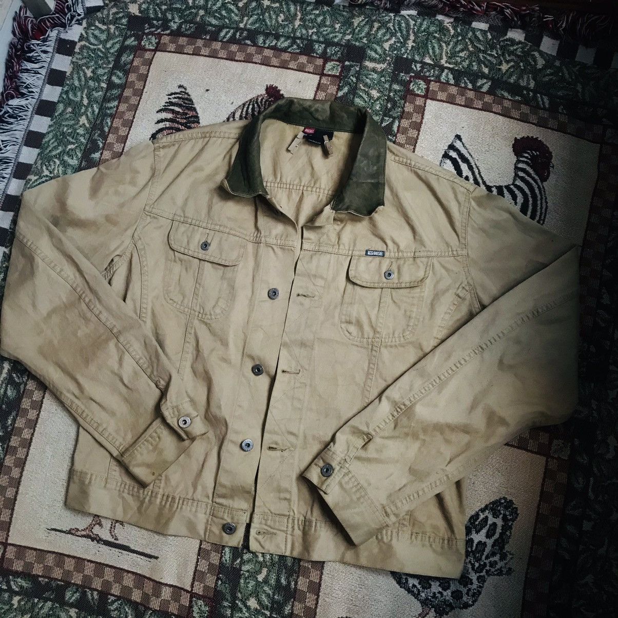 Diesel × Vintage Vintage Diesel Leather Collar Detroit Jacket Size US XXL / EU 58 / 5 - 1 Thumbnail