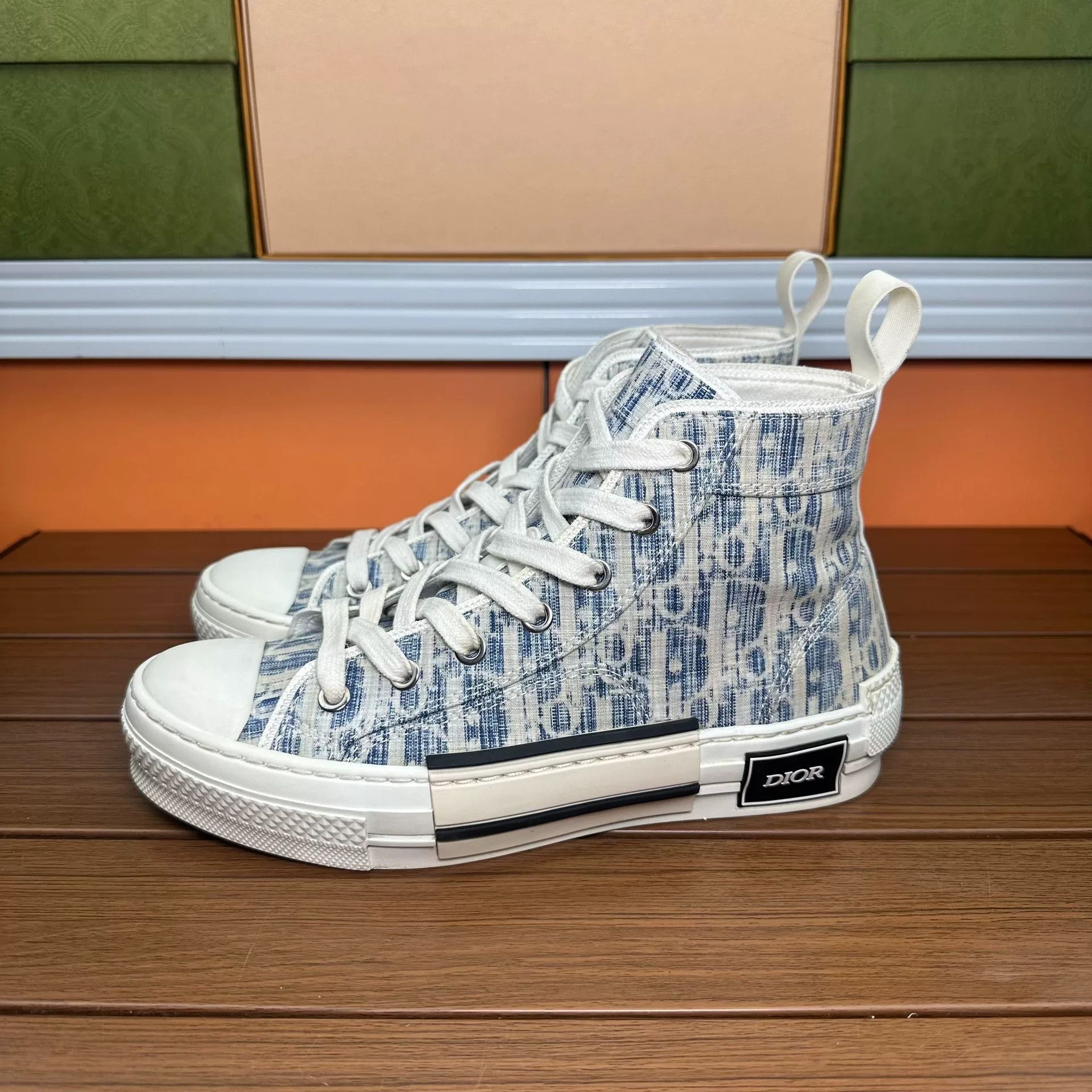 Dior Dior Blue Hitop Sneakers it_37 Women Size US 7 / IT 37 - 1 Thumbnail
