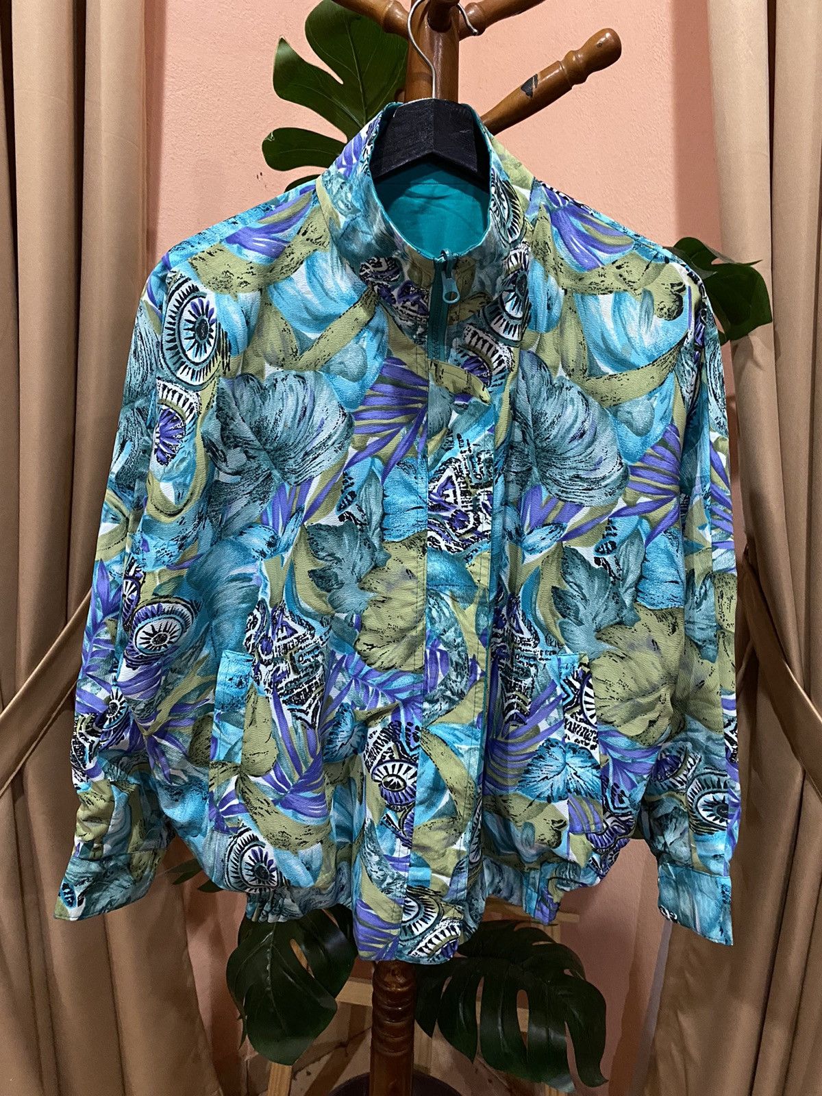 If Six Was Nine × Vintage VINTAGE ABSTRACT ALL OVER FLOWER JACKET Size US M / EU 48-50 / 2 - 3 Thumbnail