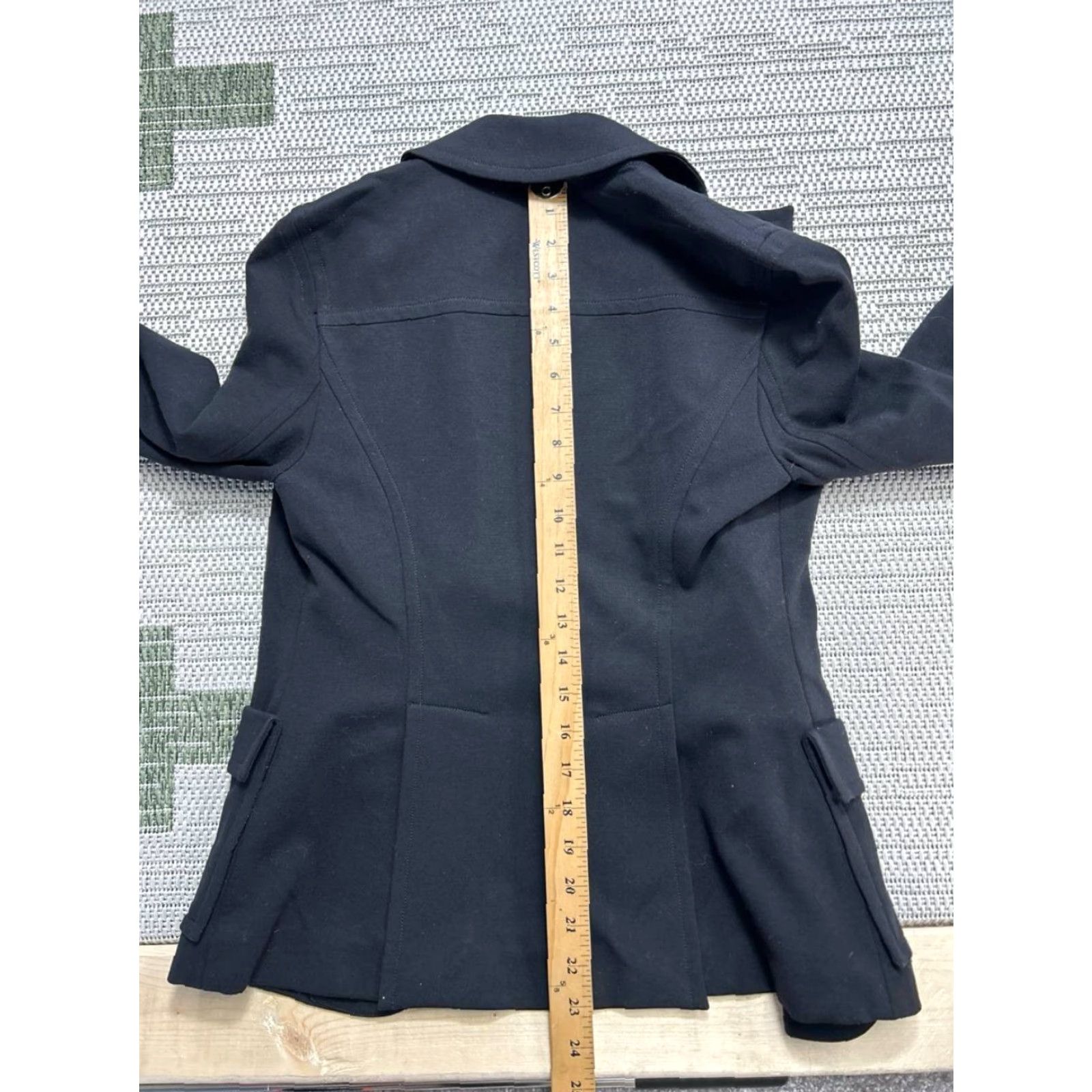 Diane von Furstenberg Diane von Furstenberg Blazer Womens 4 Black Stretch Flap Pockets Formal Jacket Benign Size S / US 4 / IT 40 - 6 Thumbnail