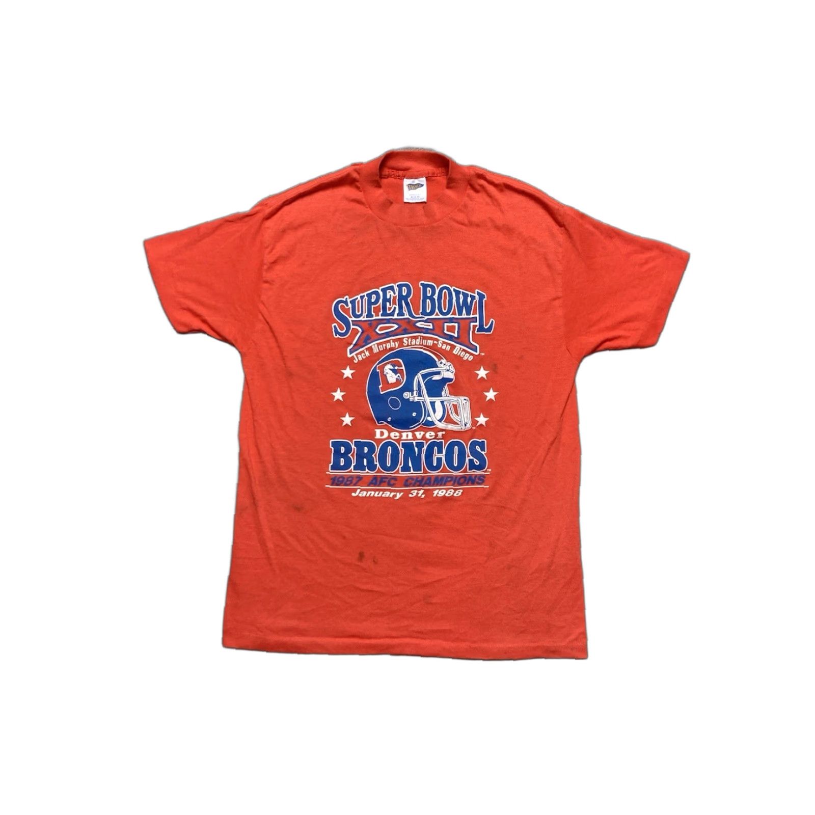 Vintage VINTAGE 80s graphic t shirt Denver broncos Super Bowl 1988 single stitch Medium Size US M / EU 48-50 / 2 - 1 Thumbnail
