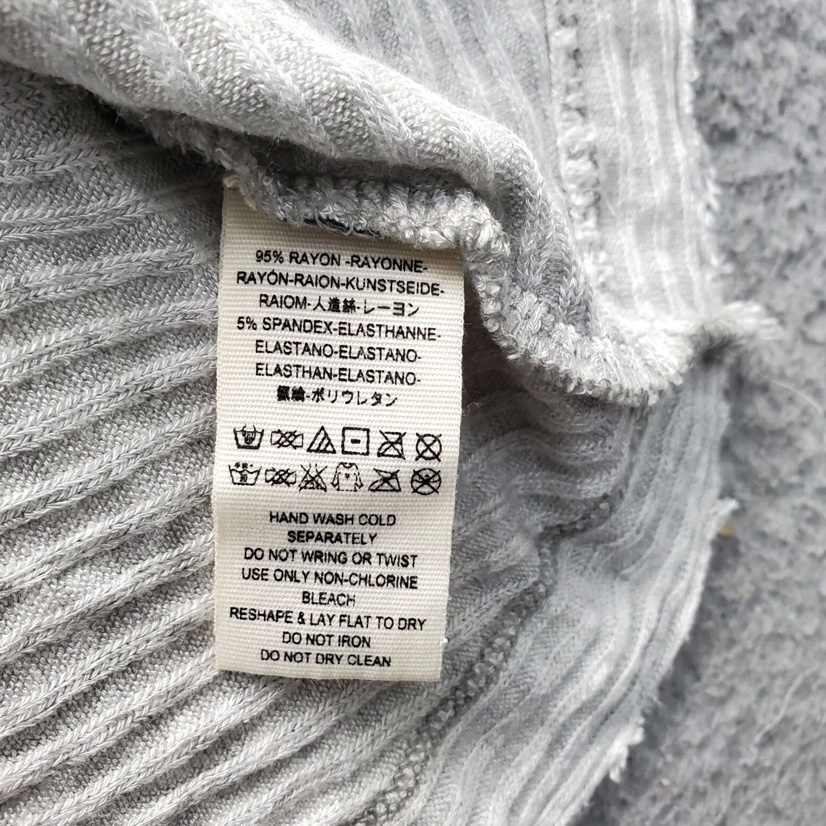 Vintage We The Free Tunic Top Women's XS Gray Ribbed Raw Hem Casual Cowl Neck Open Back Size XS / US 0-2 / IT 36-38 - 7 Thumbnail