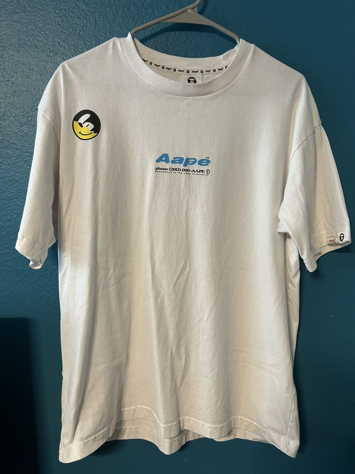 Aape × Bape Aape White Tee Size US M / EU 48-50 / 2 - 1 Thumbnail