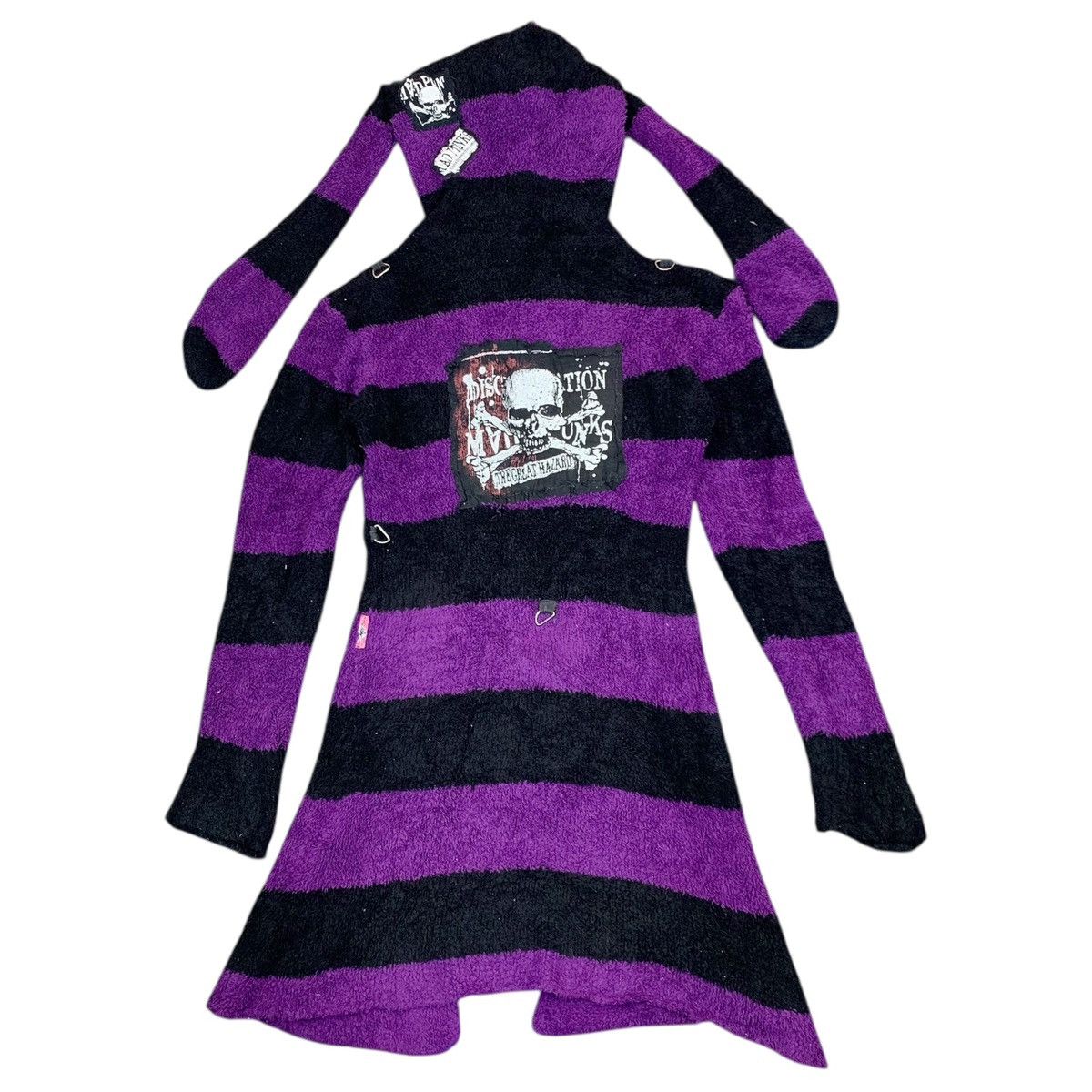Japanese Brand Vintage Mad Punks Patchwork Cardigan Hoodie Sweater Gothic Size US S / EU 44-46 / 1 - 14 Thumbnail