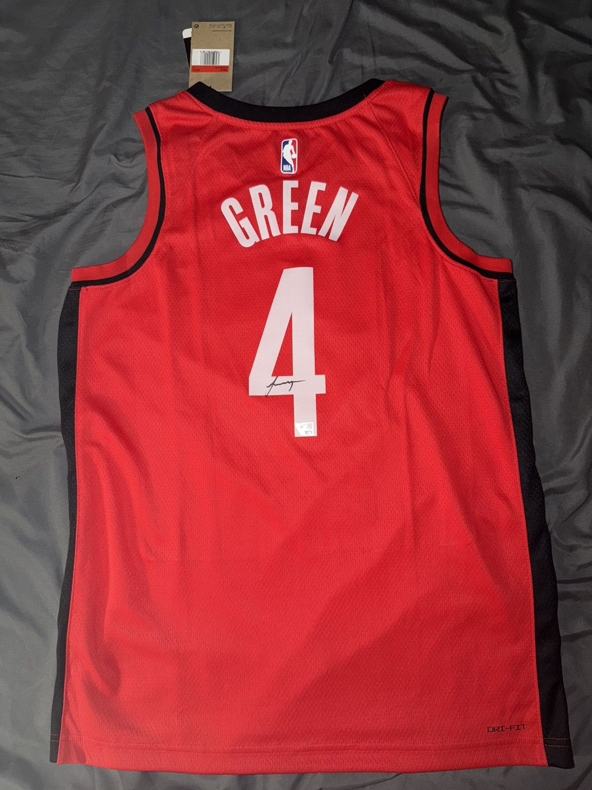 Nike Houston Rockets Nike Autographed Jalen Green Jersey Size L Size US L / EU 52-54 / 3 - 2 Thumbnail
