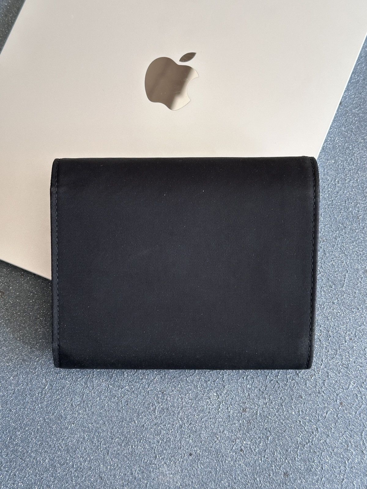 Prada PRADA Triangle Logo Tessuto and Saffiano Tri-Fold Wallet Size ONE SIZE - 6 Thumbnail