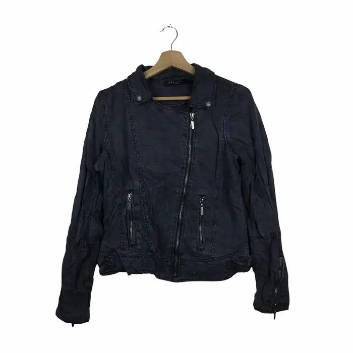 Vintage MAX JEANS MOTORCYCLE Denim Jacket Windbreaker Rocker Punk Size US S / EU 44-46 / 1 - 1 Thumbnail