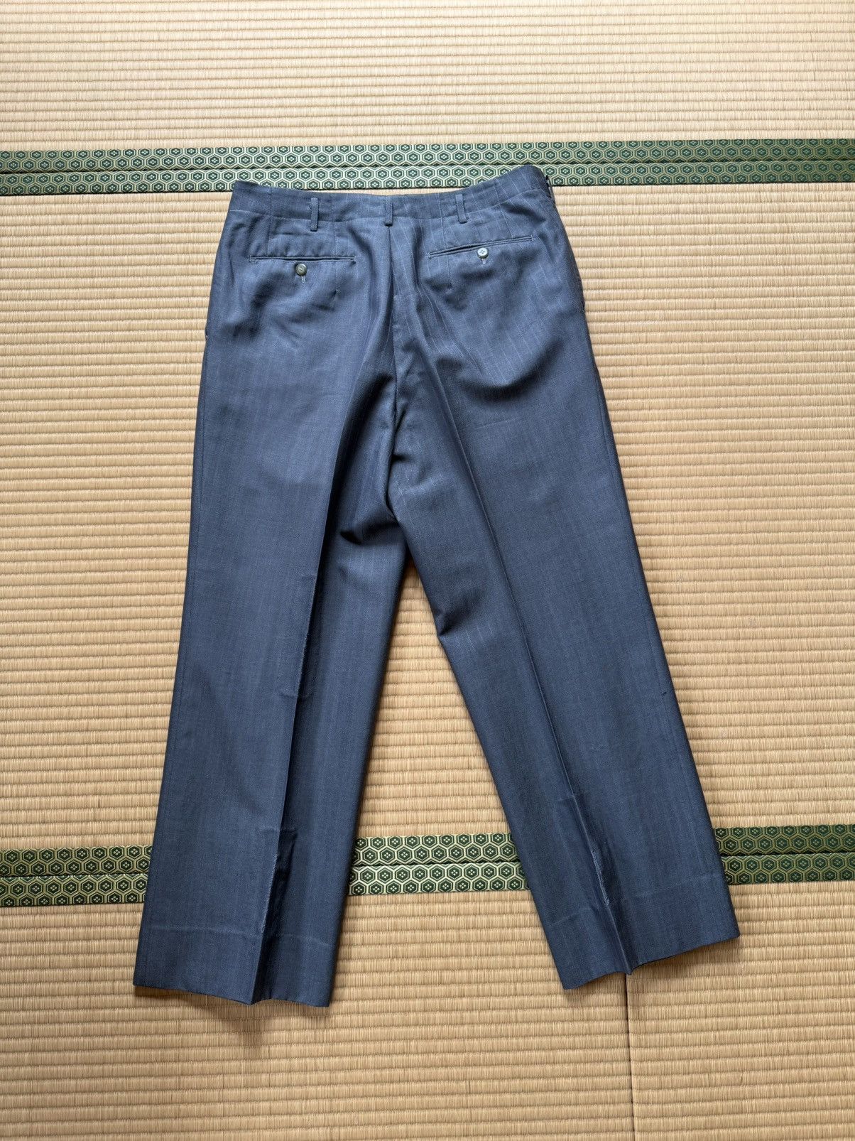 Other Summer Vintage All Wool MIYUKI KEORI Pinstripe Suit Japan Size 42R - 14 Thumbnail