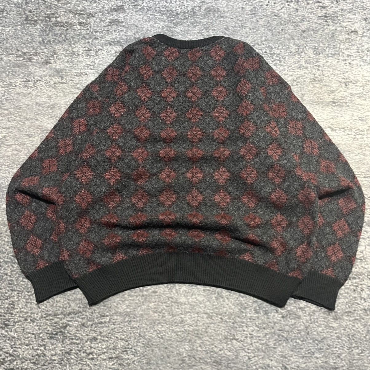 Jantzen Vintage 90s Janzten Geometric Pattern Grandpa Sweater XL Size US XL / EU 56 / 4 - 4 Thumbnail