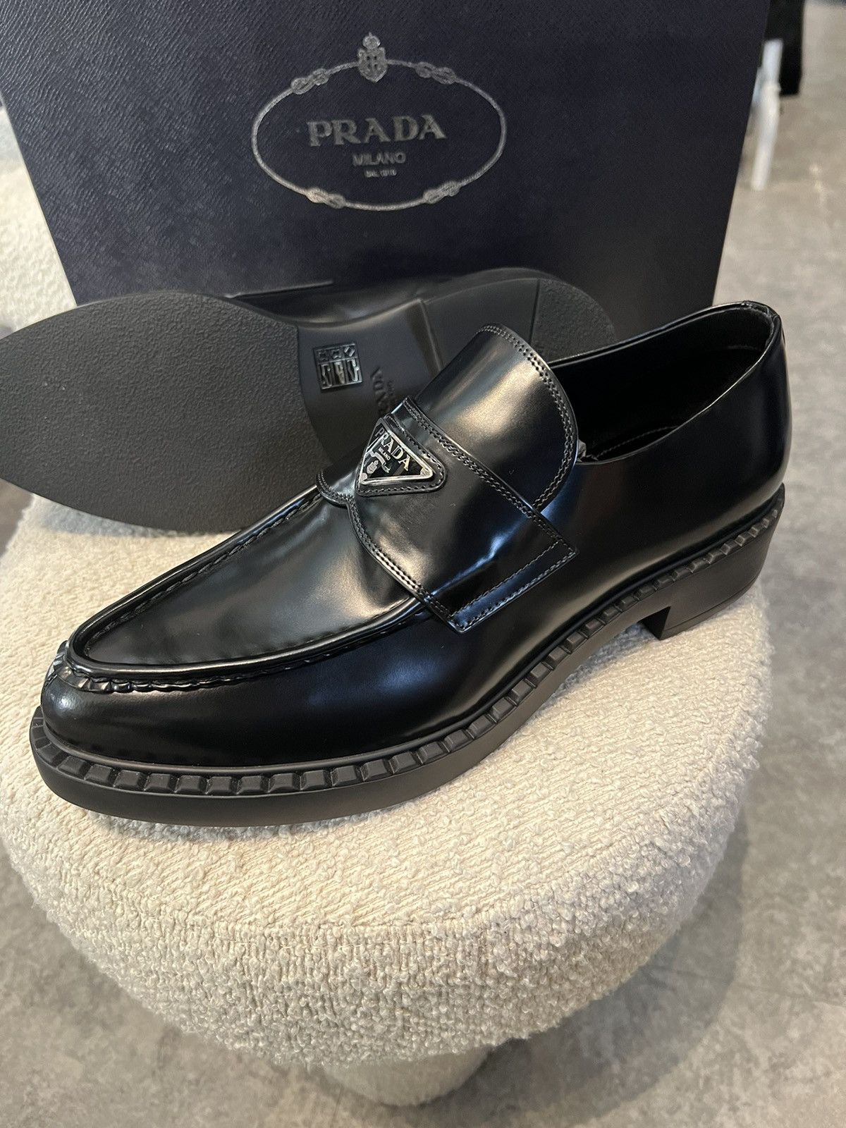 Prada Prada logo loafers Size US 8.5 / EU 41-42 - 6 Thumbnail