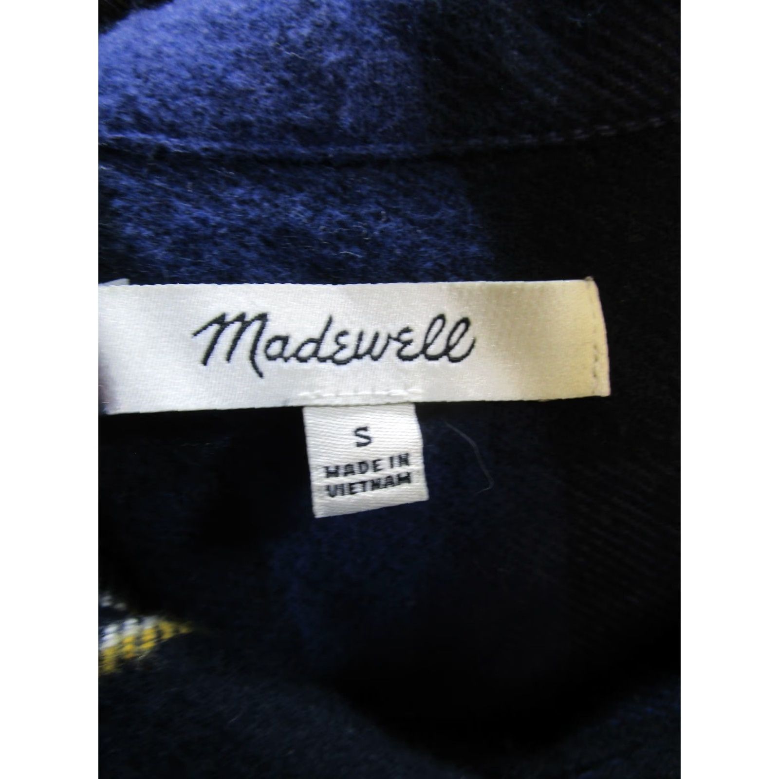 Vintage VINTAGE Madewell Flannel Shirt Womens Small Blue Yellow Plaid Cotton Button-Up Long Sleeve Size S / US 4 / IT 40 - 3 Thumbnail