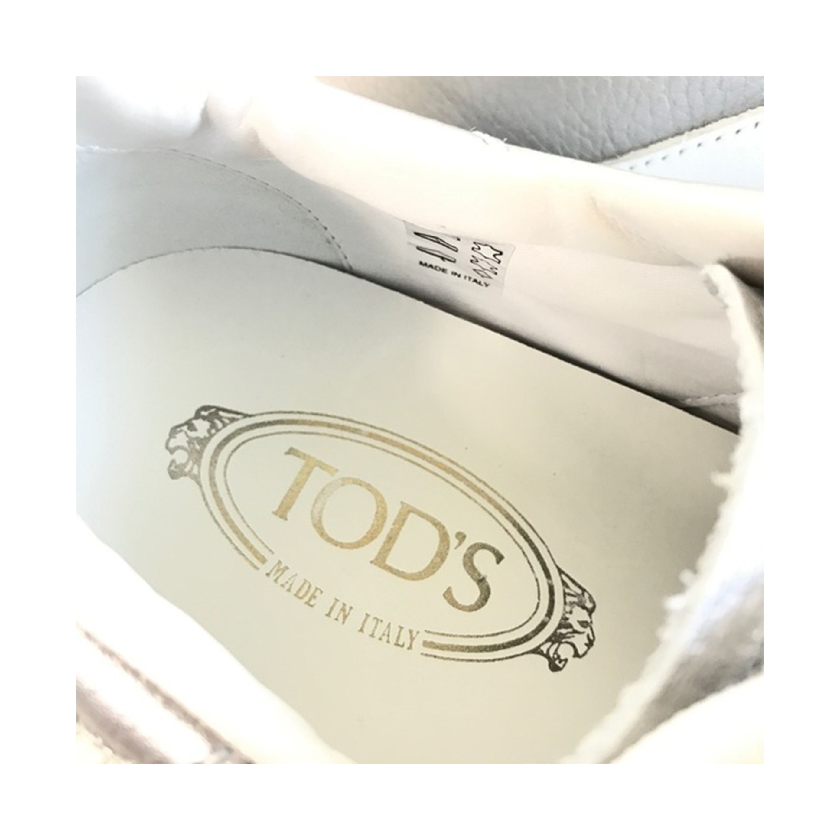Tod's TOD'S Silver Leather Lace Up Sneakers Size US 10.5 / EU 43-44 - 8 Thumbnail