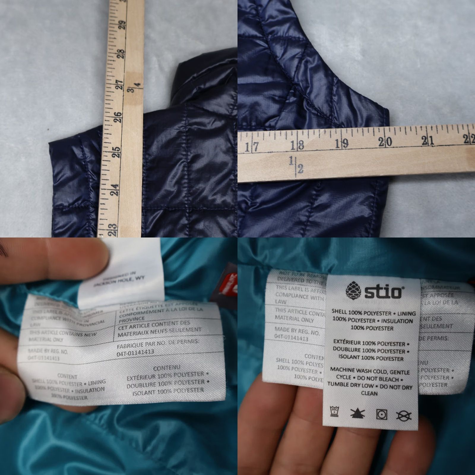 Logo 7 Stio Vest Womens Large Blue Full Zip Insulated Quilted Puffer LOGO Size M / US 6-8 / IT 42-44 - 8 Thumbnail