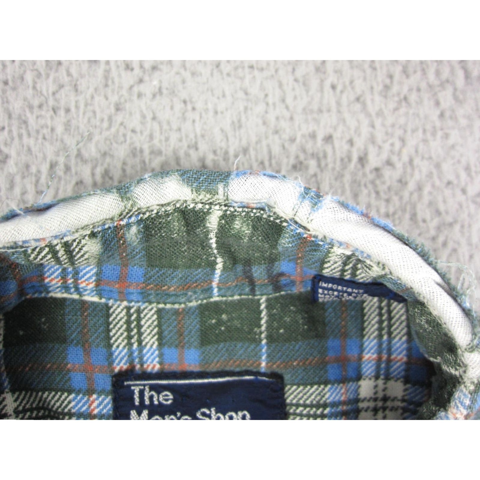 JCPenney VINTAGE The Mens Shop Shirt Mens LT Green Plaid Flannel Button-Up Size US L / EU 52-54 / 3 - 5 Thumbnail