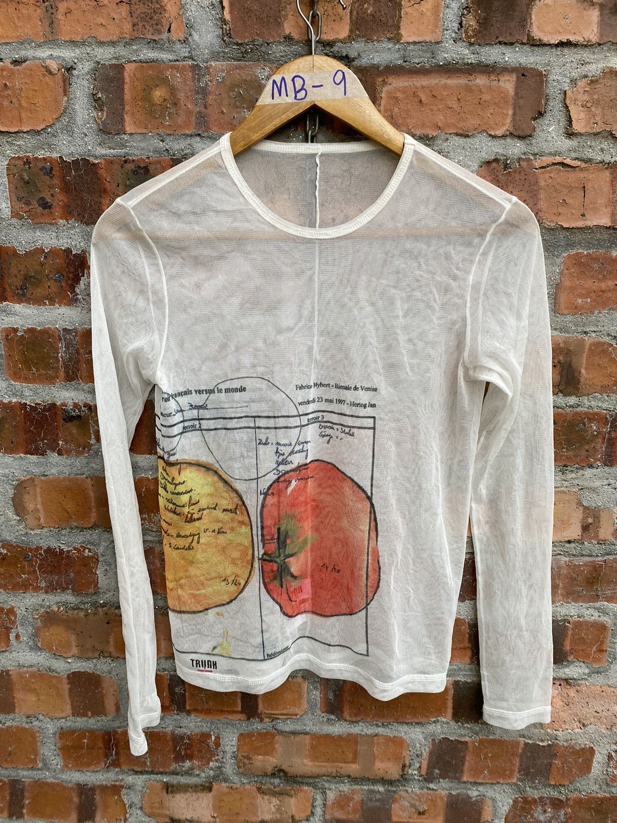 Yoshiyuki Konishi SS97 Hiroko Koshino Mesh fruits shirt Size S / US 4 / IT 40 - 2 Thumbnail