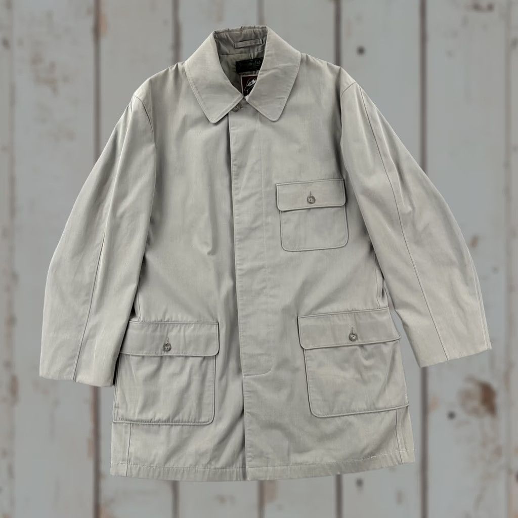 Abercrombie & Fitch VINTAGE Abercrombie & Fitch Mighty Mac Portwear Out O Gloucester Jacket Mens L Beige Fur Fitch Cotton Sportswear/Beach 1960s Size US L / EU 52-54 / 3 - 1 Thumbnail