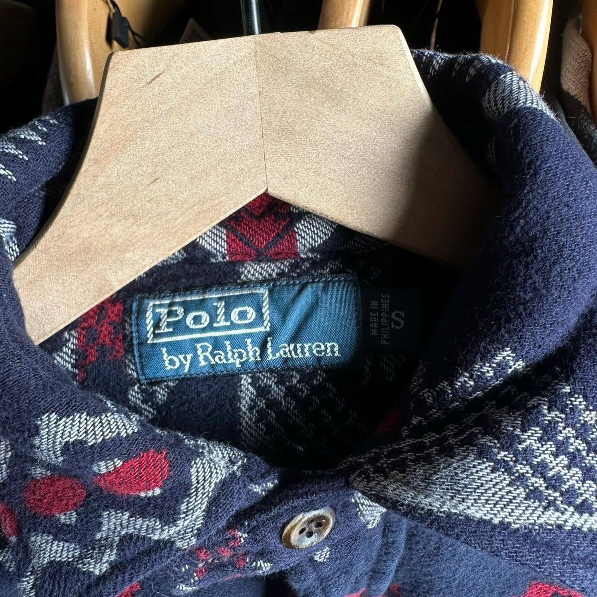 Polo Ralph Lauren × Vintage Polo Ralph Lauren Jacquard Overshirt Heavy Moose Southwest Size US S / EU 44-46 / 1 - 7 Thumbnail