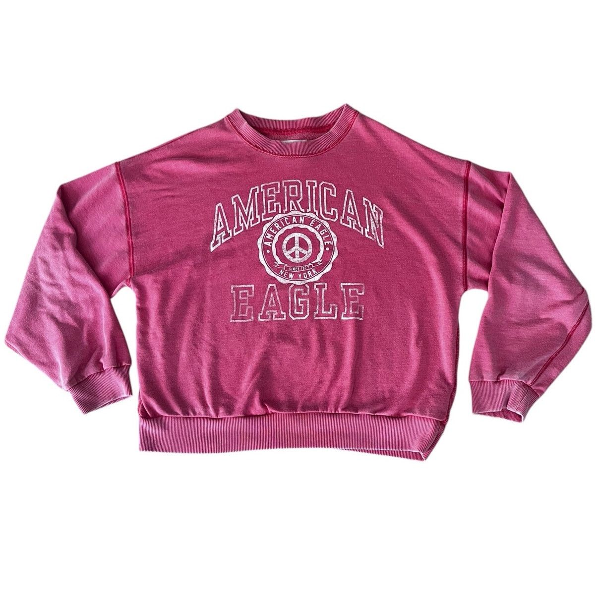 American Eagle Outfitters American Eagle oversized, pink sweatshirt size small Size S / US 4 / IT 40 - 1 Thumbnail