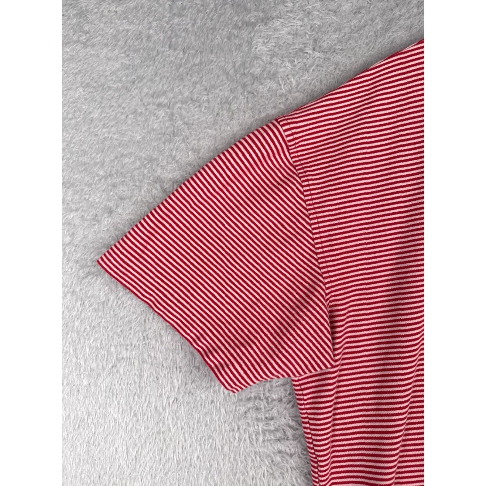 Tommy Hilfiger Tommy Hilfiger Polo Shirt Men XL Red Stripe 100% Cotton Knit Slim Short Sleeve Button Embroidered Logo Classic Golf Rugby Shirt Size US XL / EU 56 / 4 - 3 Thumbnail