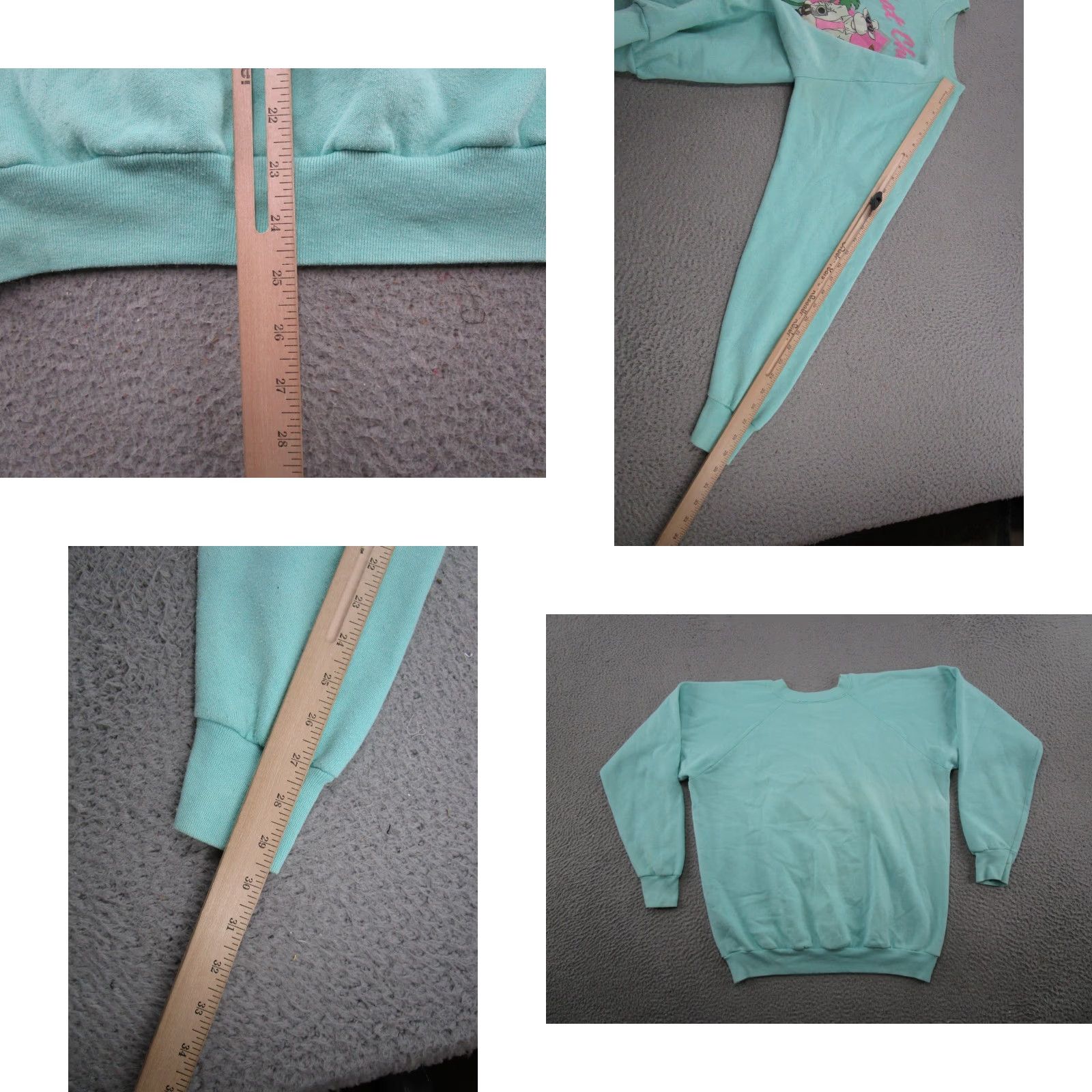 Fruit Of The Loom VINTAGE Eat Cheese or Die Miami Vice Raglan Sleeve Sweatshirt SZ XL Read Size US XL / EU 56 / 4 - 8 Thumbnail