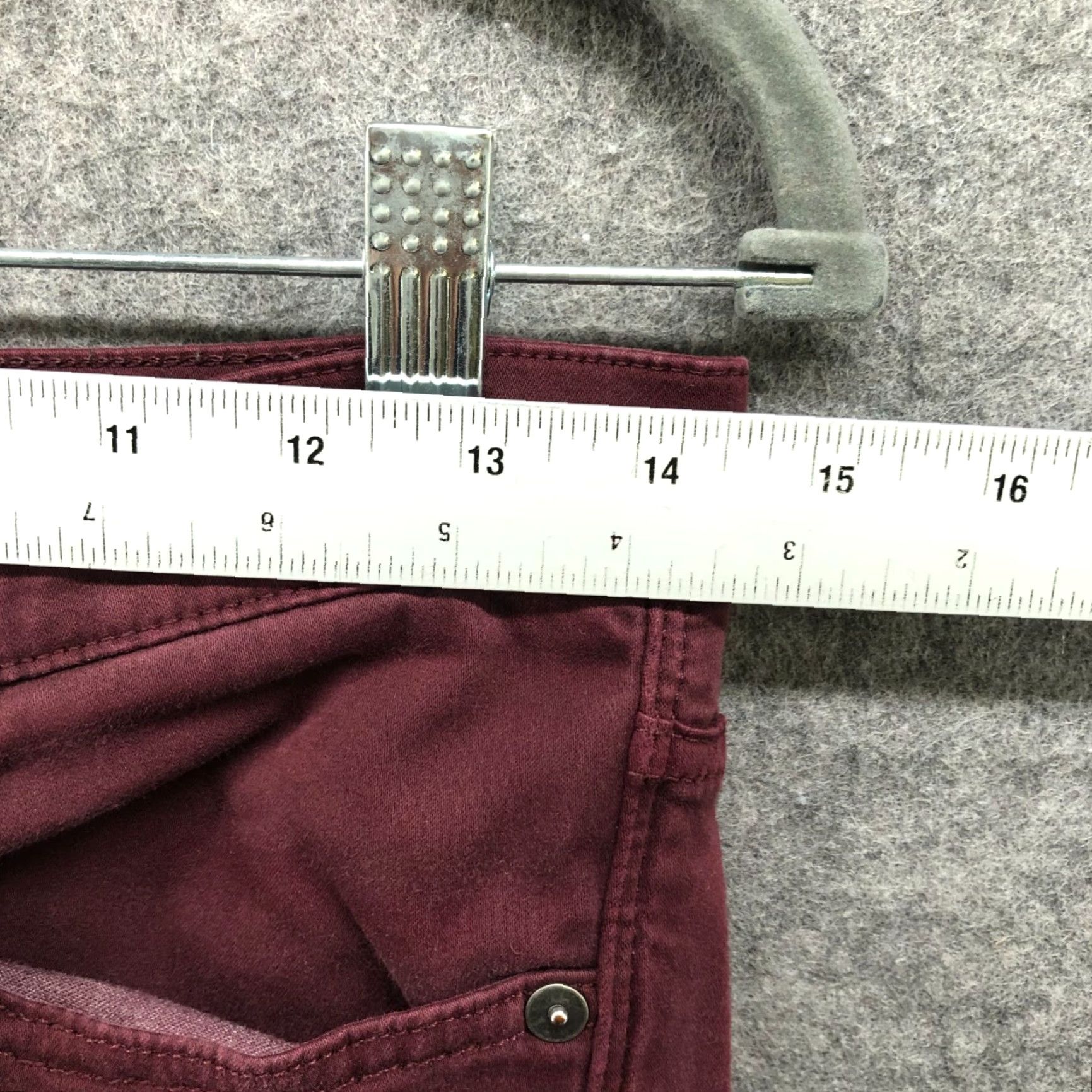 Madewell Madewell 9'' High Rise Skinny Chino Pants Womens 27 Burgundy 5 Pocket Pants Slim Clean Vintage: No (if allowed) Size 27" / US 4 / IT 40 - 6 Thumbnail
