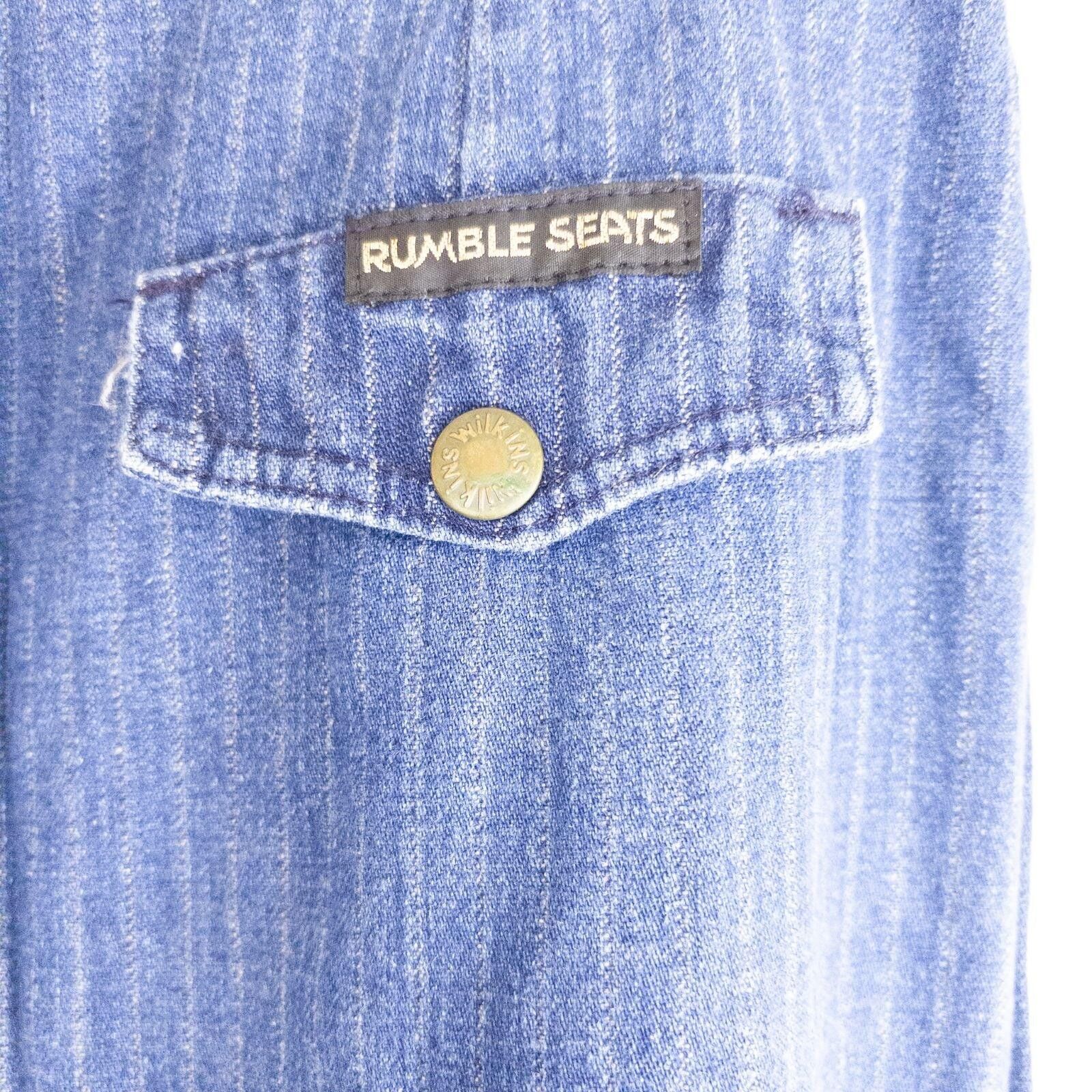 Other Wilkins Rumble Seat Vintage Blue Striped Jeans Womens 28 Size 28" / US 6 / IT 42 - 11 Thumbnail
