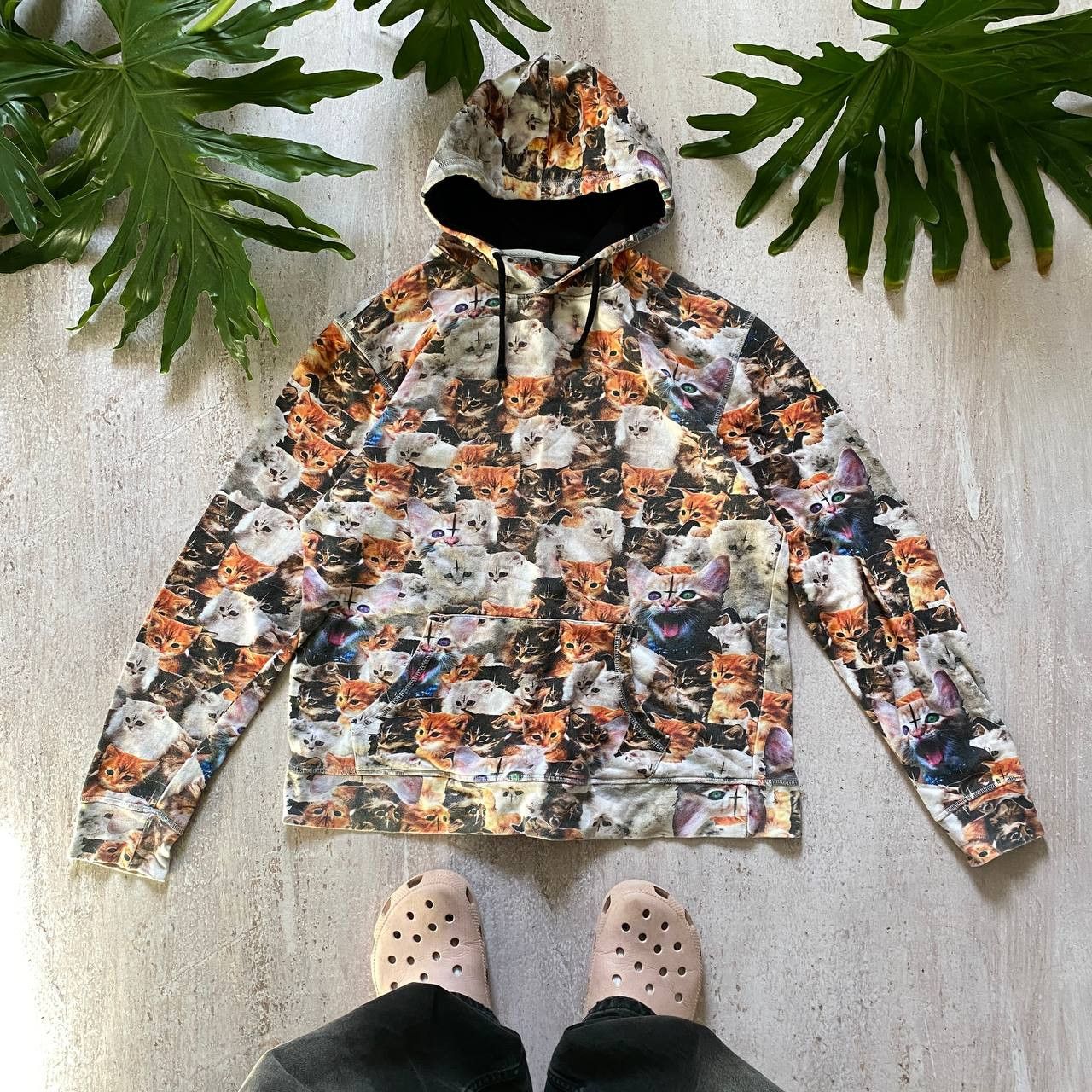 Vintage VINTAGE Y2K DEVIL SATAN CATS OVERPRINTED RARE HOODIE 115 Size US L / EU 52-54 / 3 - 1 Thumbnail