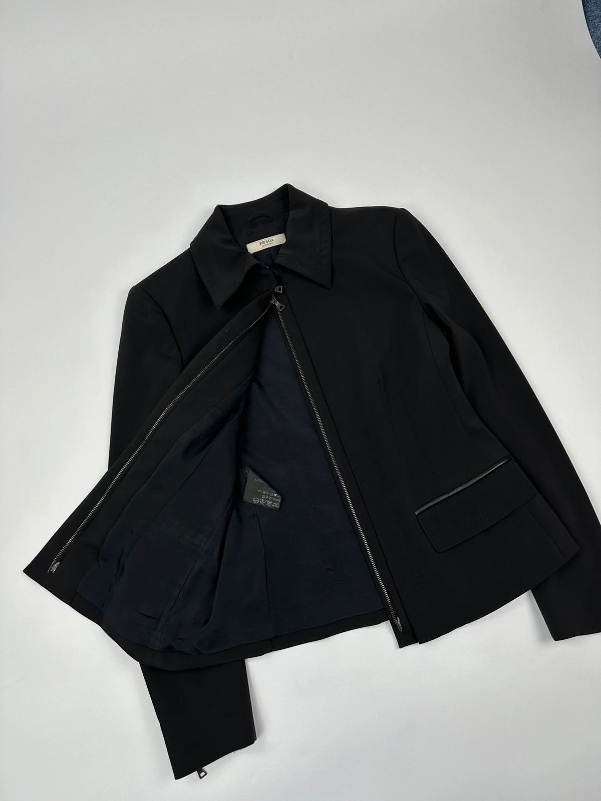 Prada Prada Milano FW2003 Black Blazer Shirt Jacket Elegant Size L / US 10 / IT 46 - 9 Thumbnail