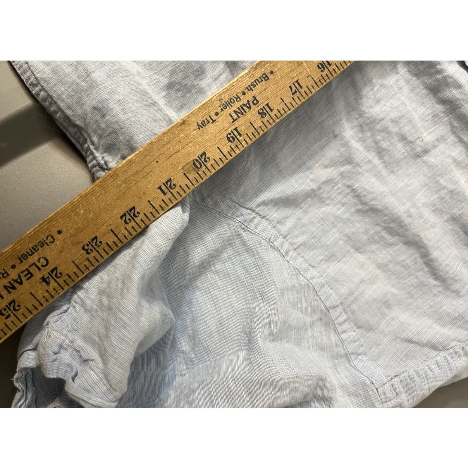 Chaps VINTAGE Chaps Button-Down Shirt Mens XL Short Sleeve Blue Cotton Linen Button-Up Collared Casual 23 in Chest Womens? (error) Size US XL / EU 56 / 4 - 5 Thumbnail