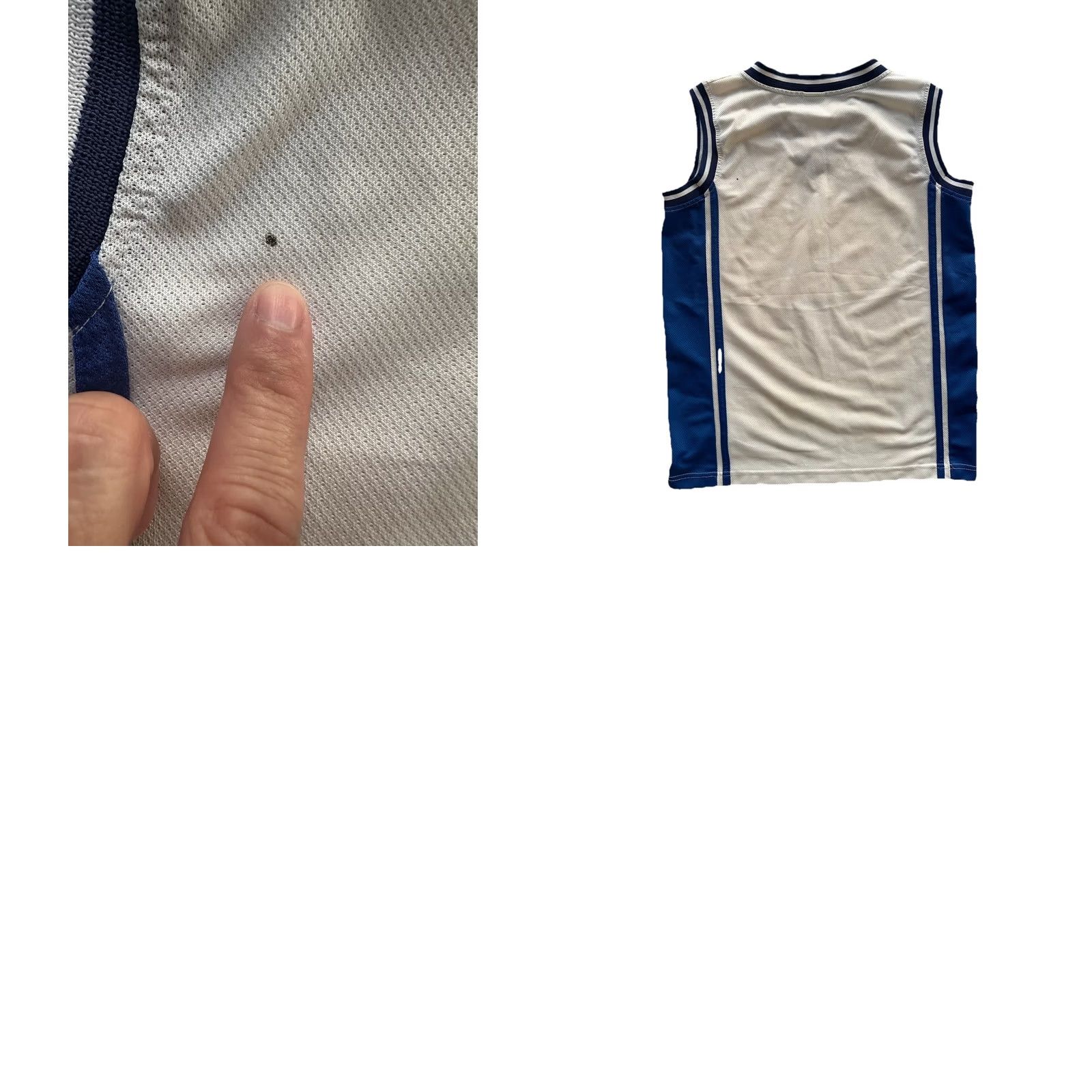 Nike VINTAGE Nike Tank Top Basketball Jersey Mens L White Blue Logo Swoosh 90s Kampains? Size US L / EU 52-54 / 3 - 8 Thumbnail